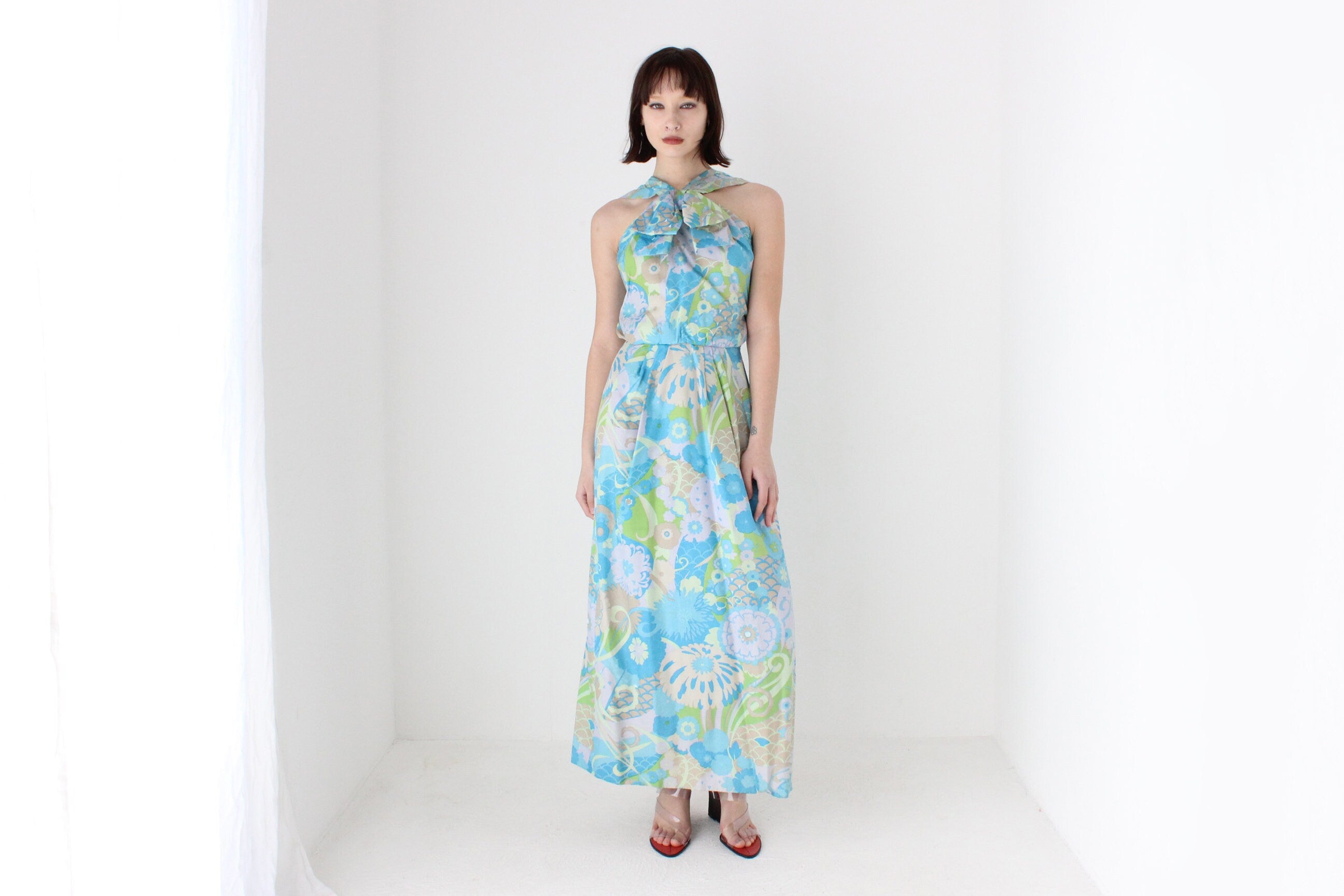 1960s Pure Silk Custom Made Cruise Dress
