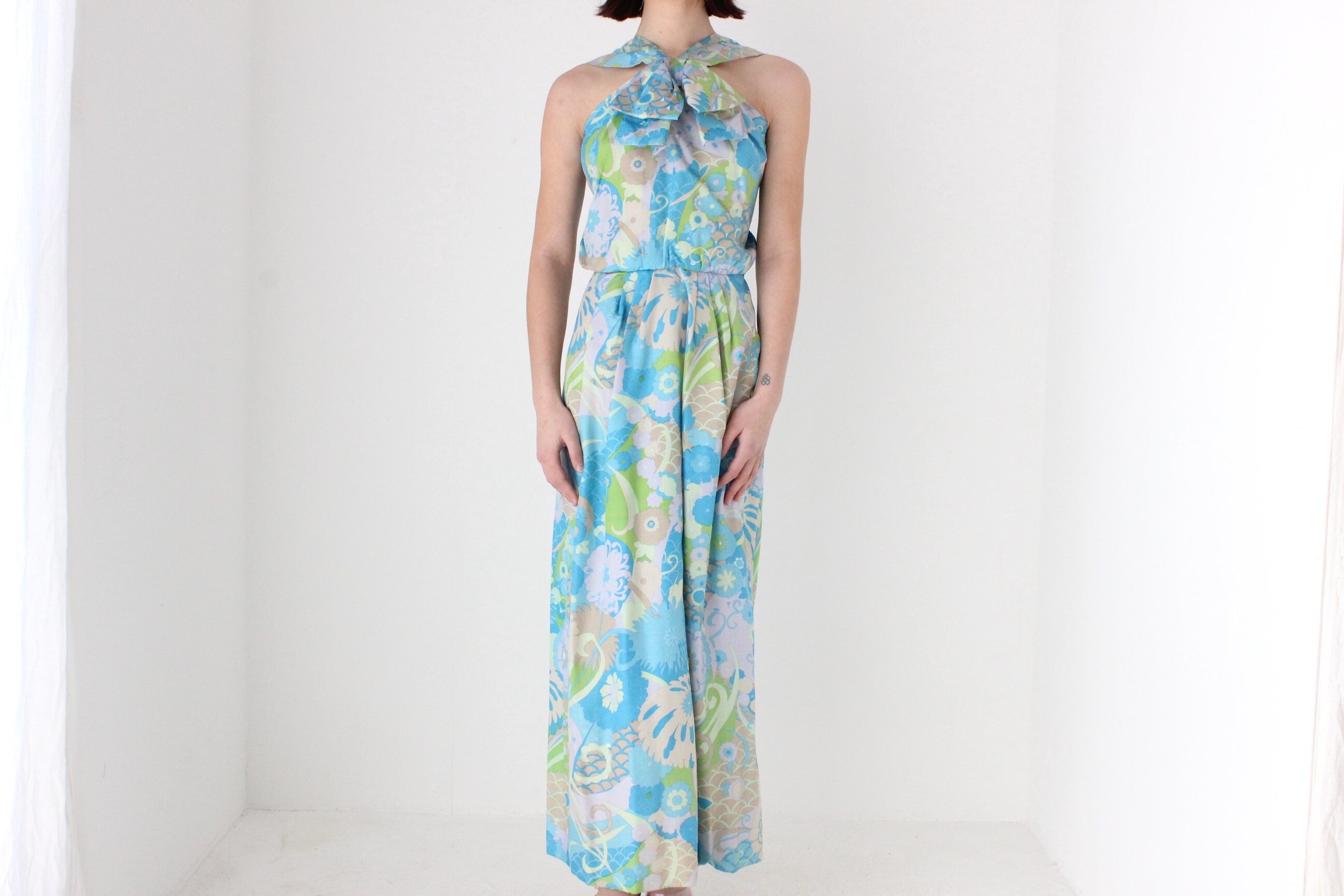 1960s Pure Silk Custom Made Cruise Dress