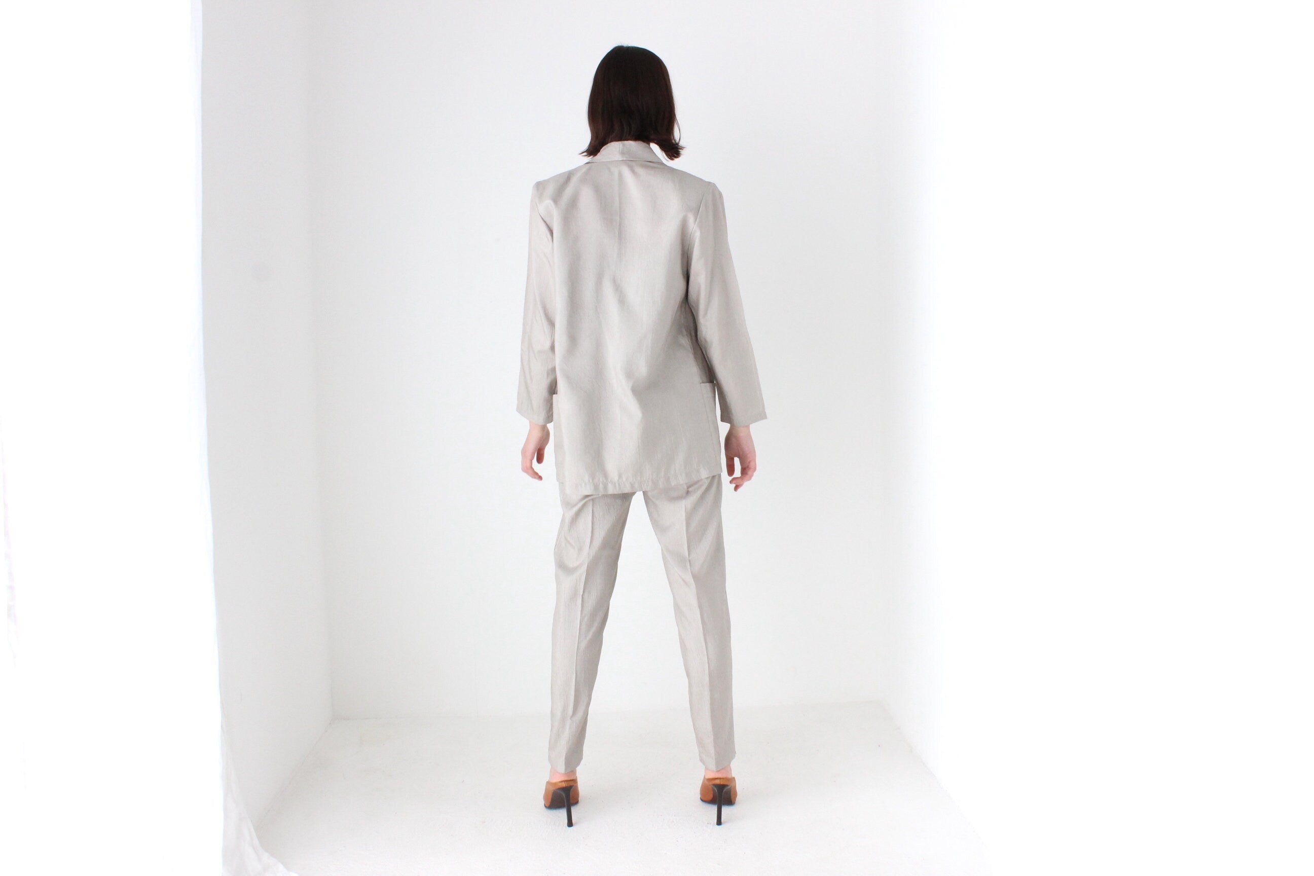80s Lightweight Parachute Two Piece Pant Suit