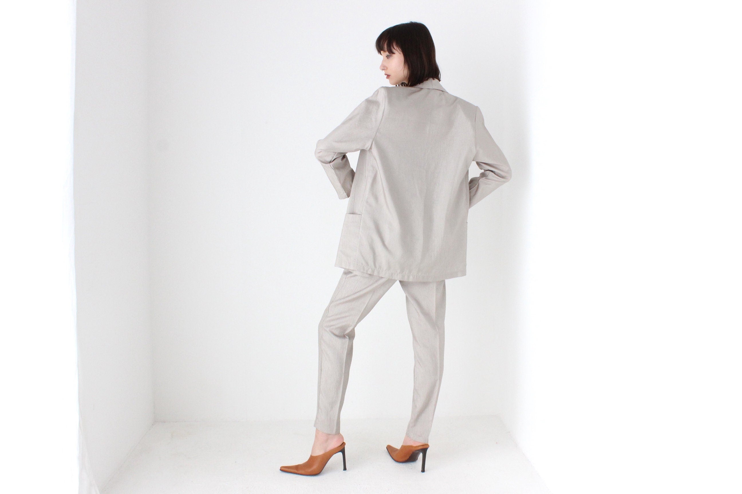 80s Lightweight Parachute Two Piece Pant Suit