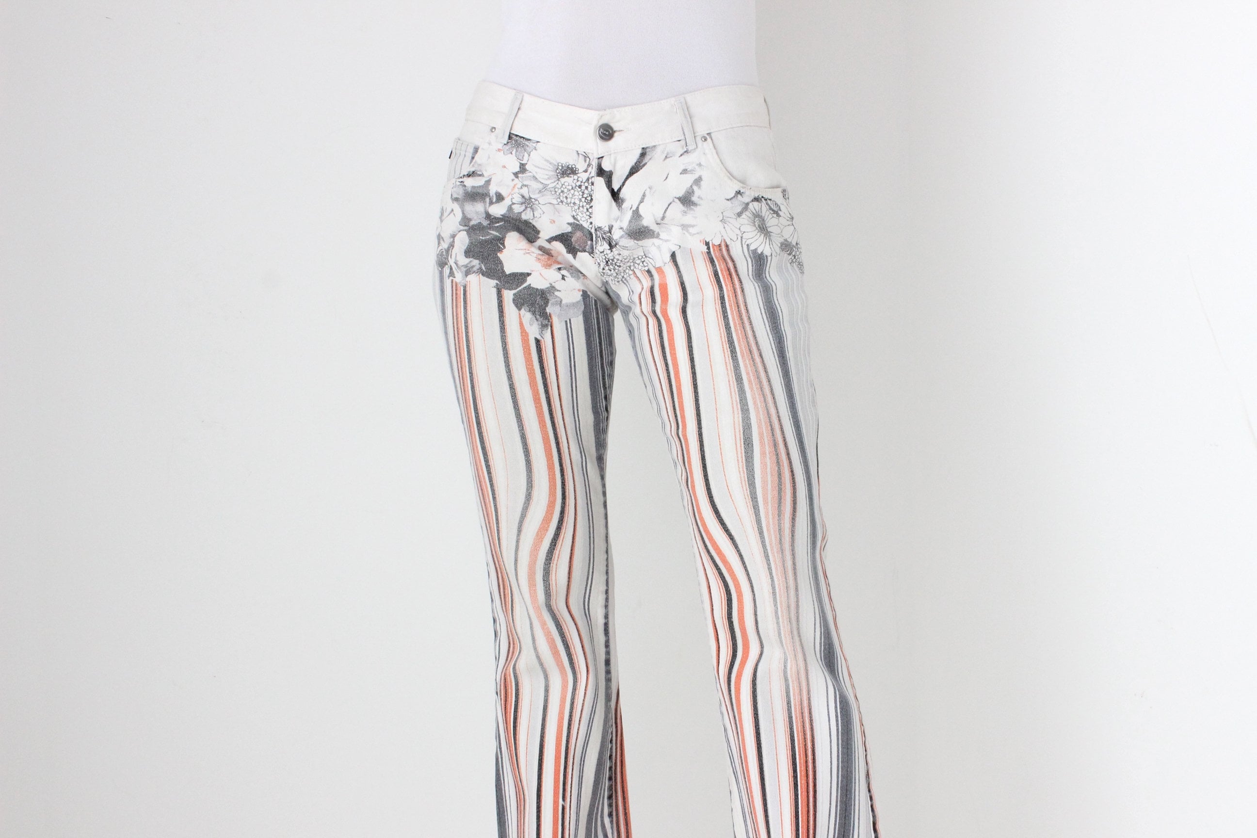 Y2K Just Cavalli Wearable Art Low Rise Jeans