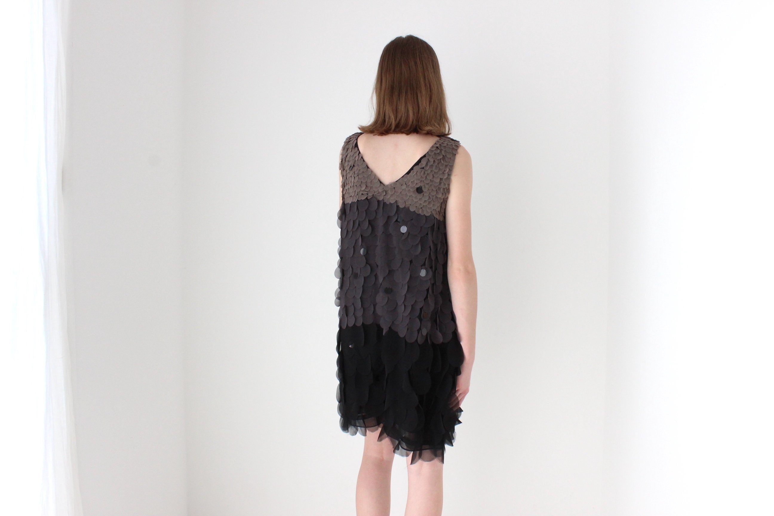 Y2K Roberto Cavalli Silk Disc Textured Cocktail Dress