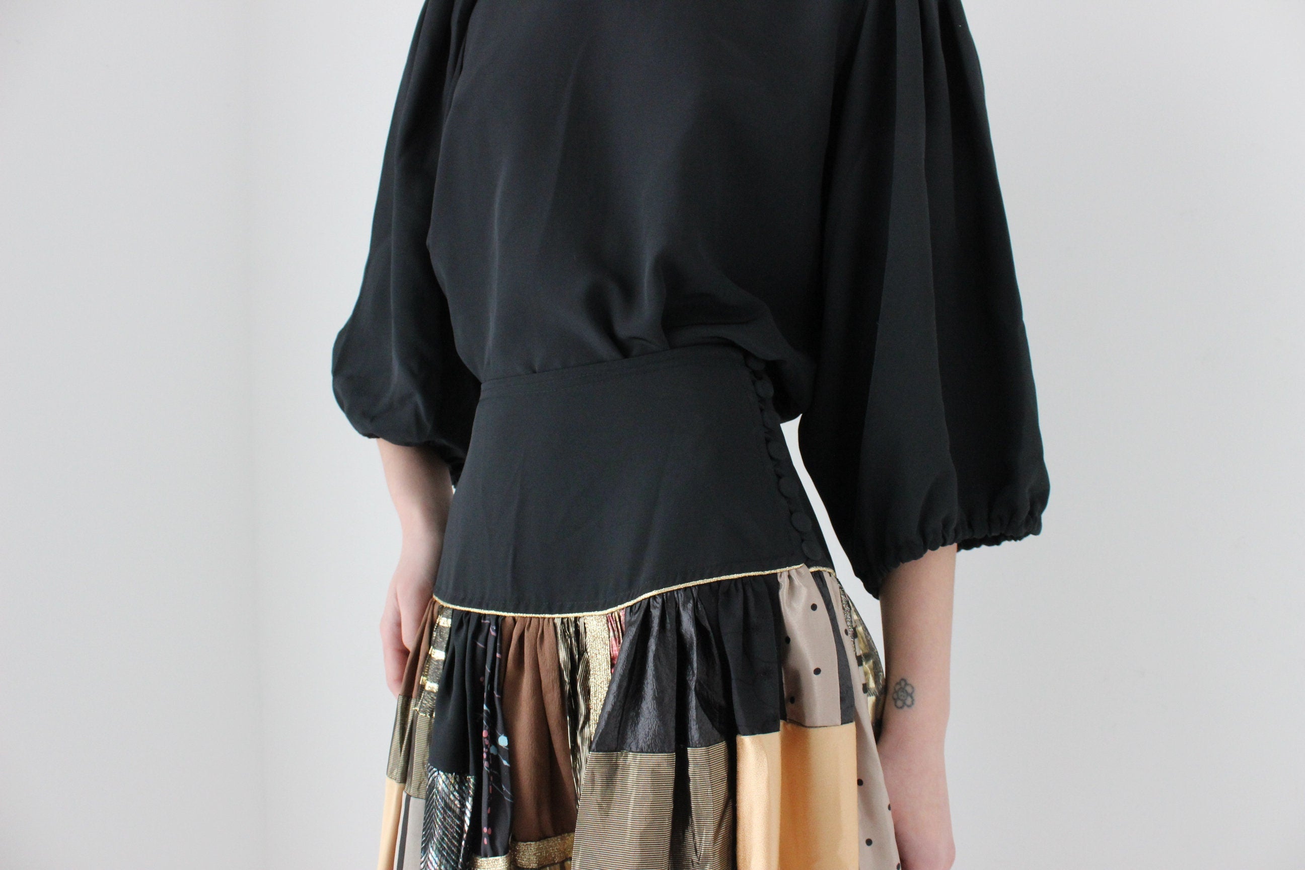 Fabulous 80s Patchwork Matching Skirt & Top Set