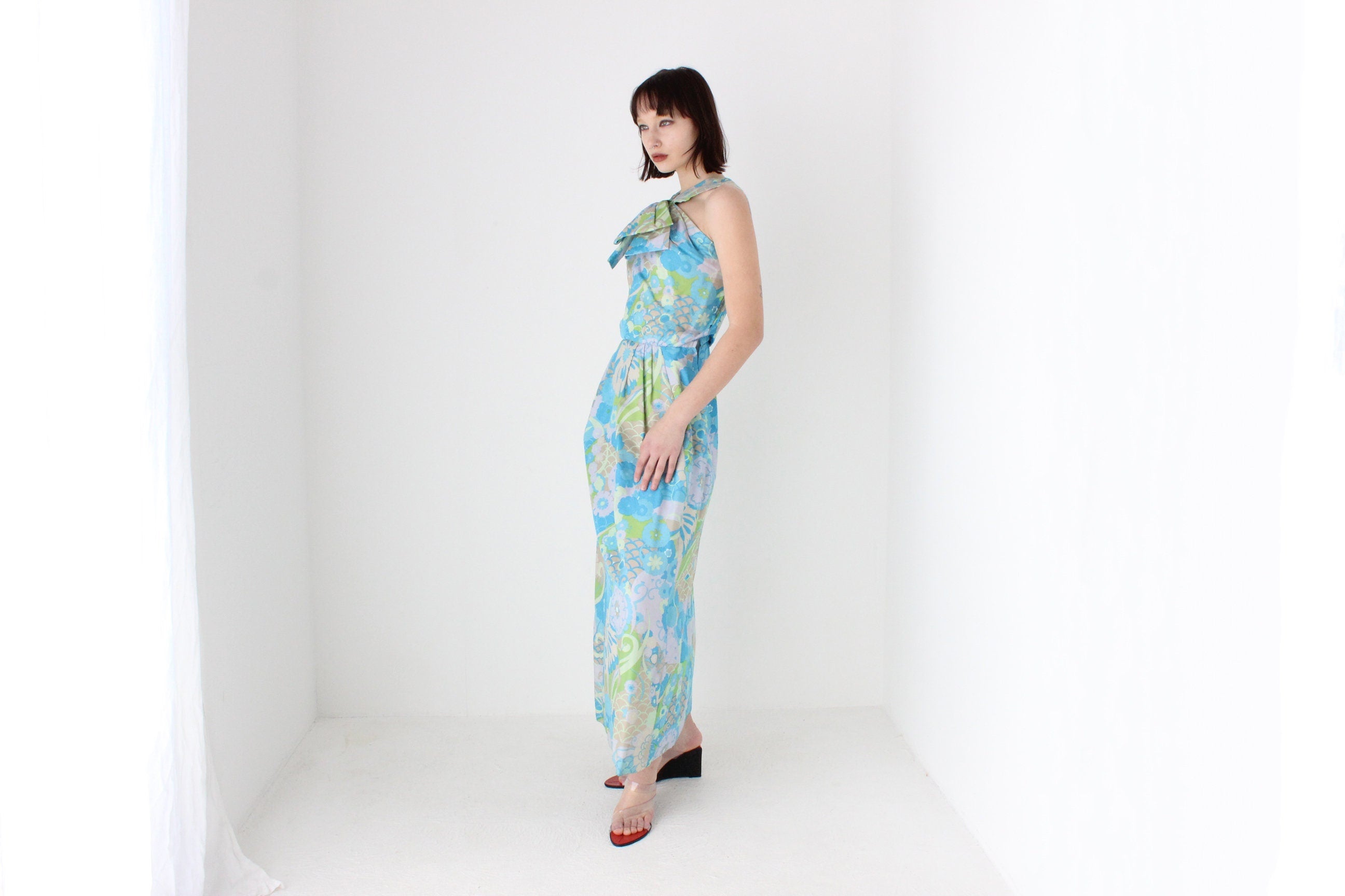 1960s Pure Silk Custom Made Cruise Dress