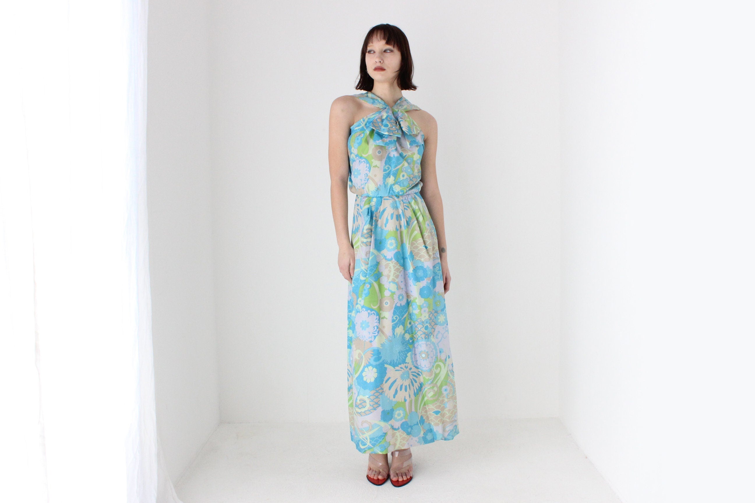1960s Pure Silk Custom Made Cruise Dress