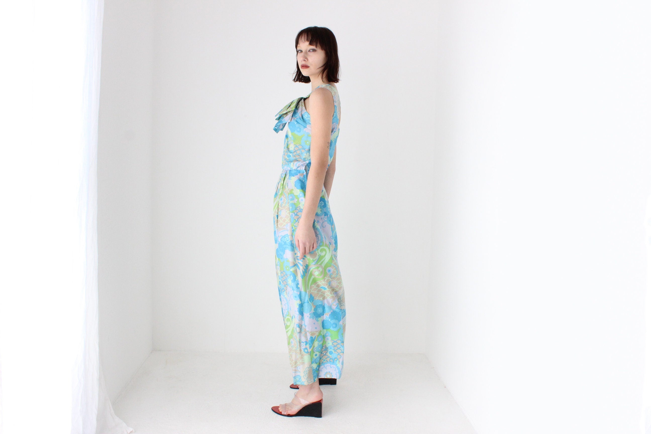 1960s Pure Silk Custom Made Cruise Dress