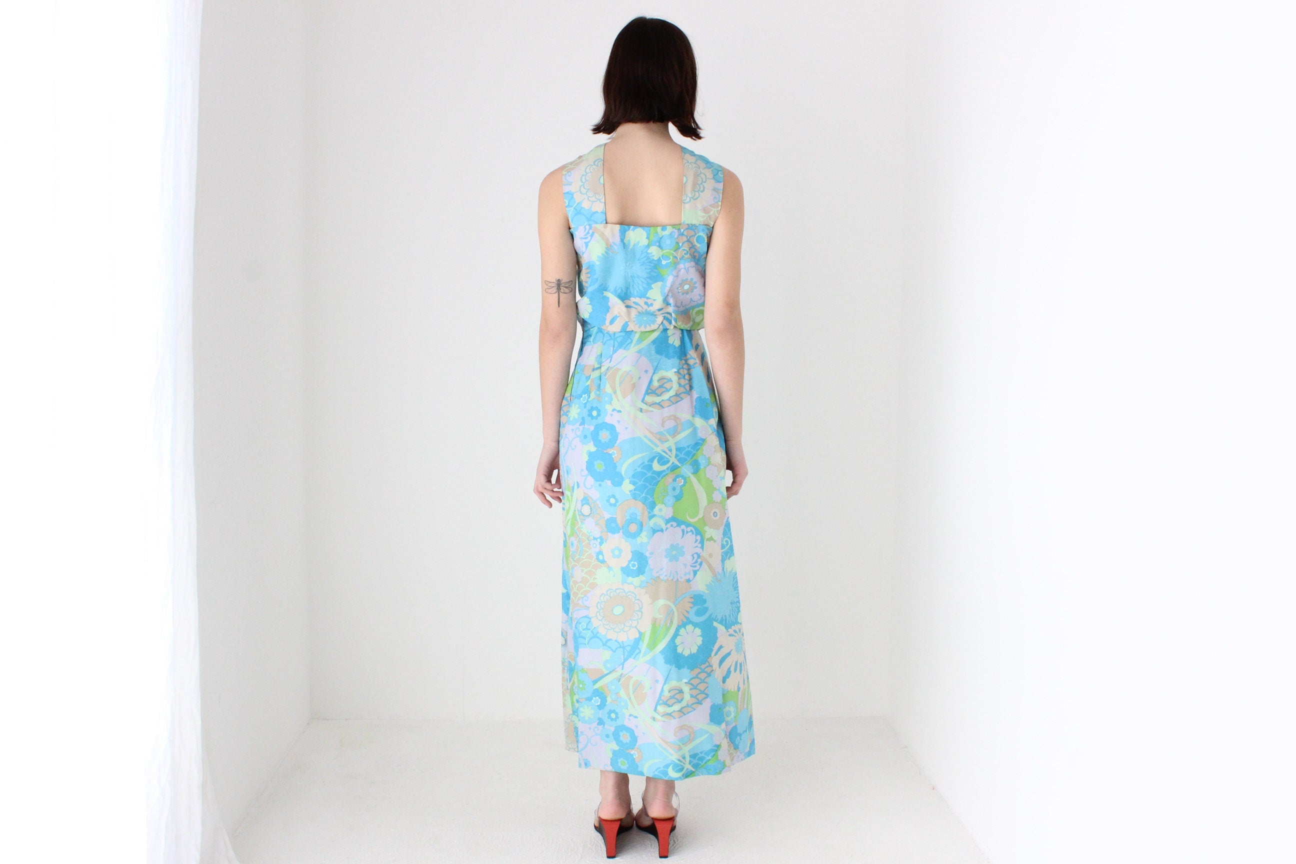 1960s Pure Silk Custom Made Cruise Dress