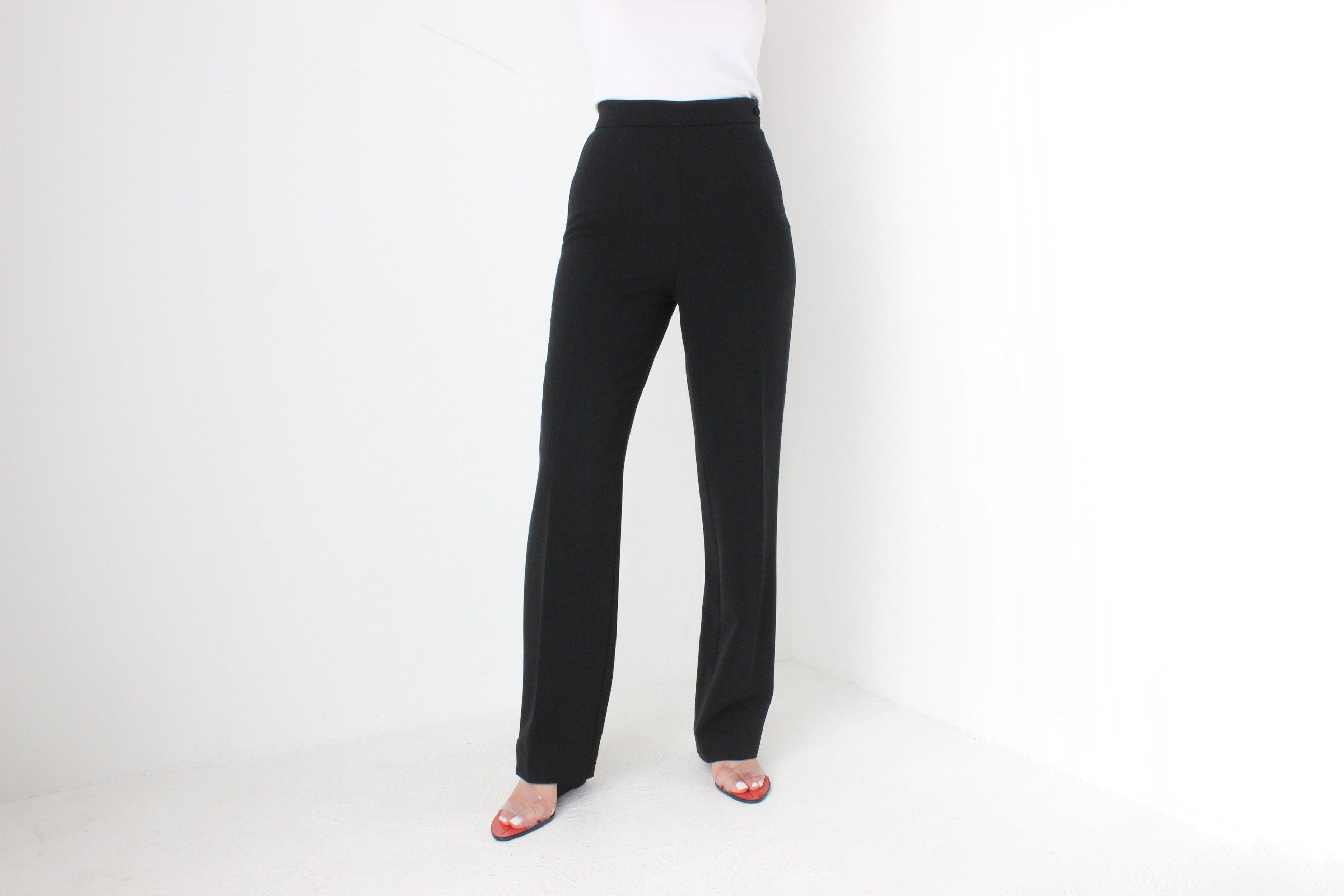 Vintage Jean Paul Gaultier PREMIUM Black Wool Tailored Trousers