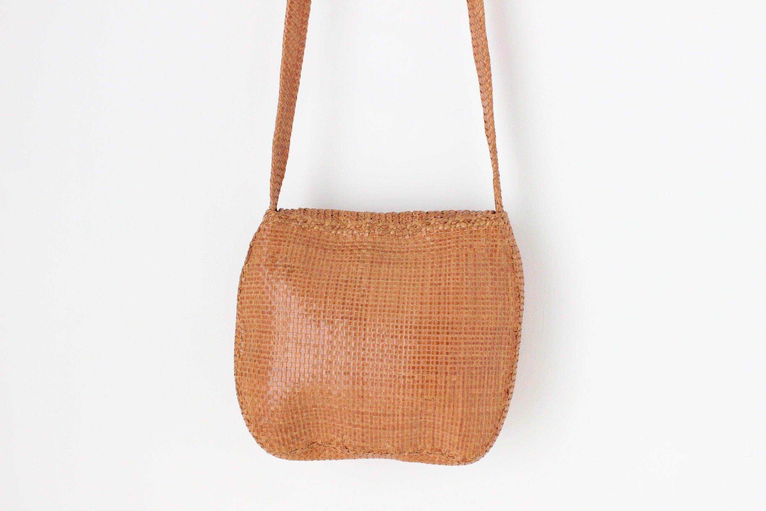 2000s Helen Kaminski Handcrafted Woven Leather Bag