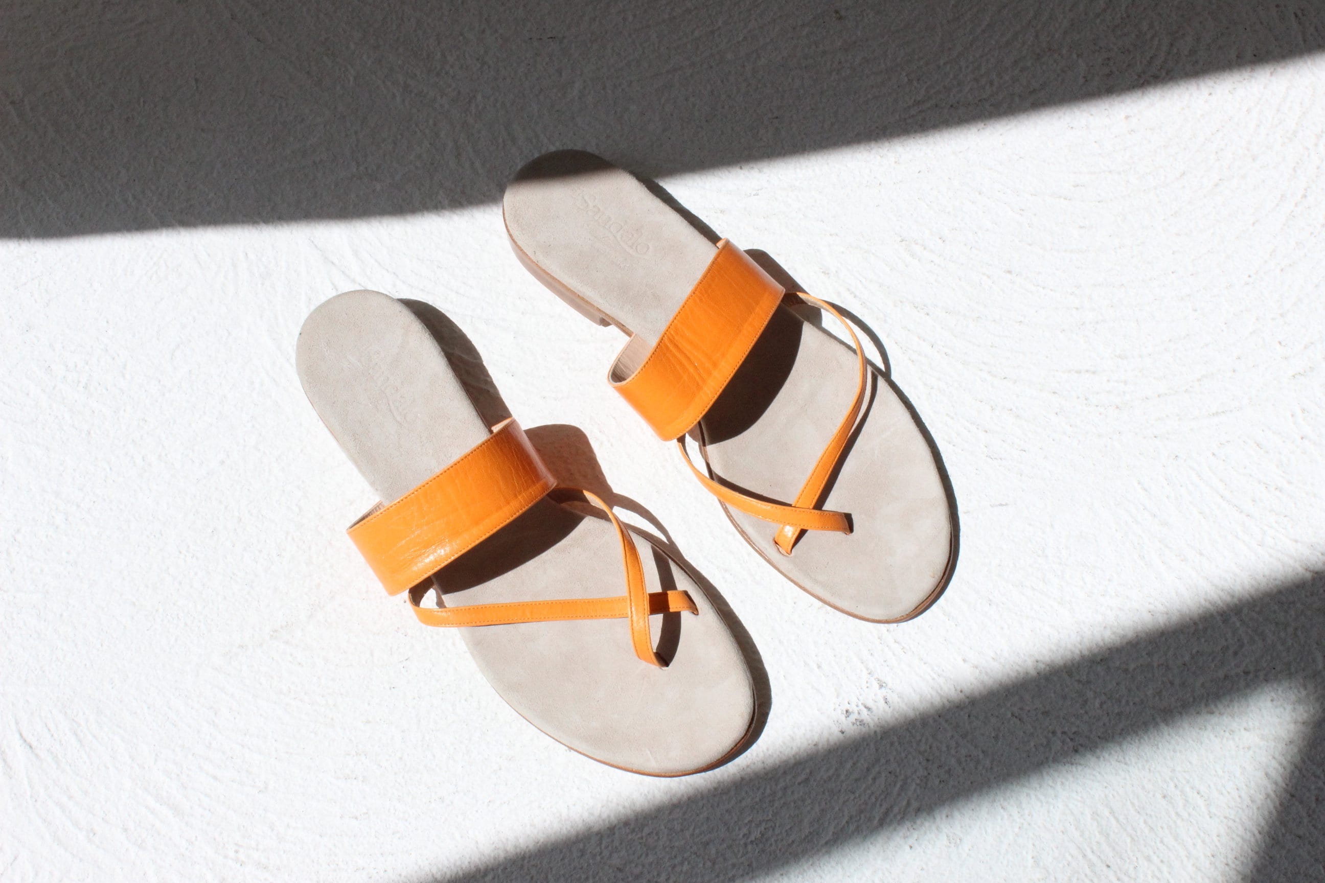 Il Sandalo Spanish Leather Orange Sandals ~ Euro 38