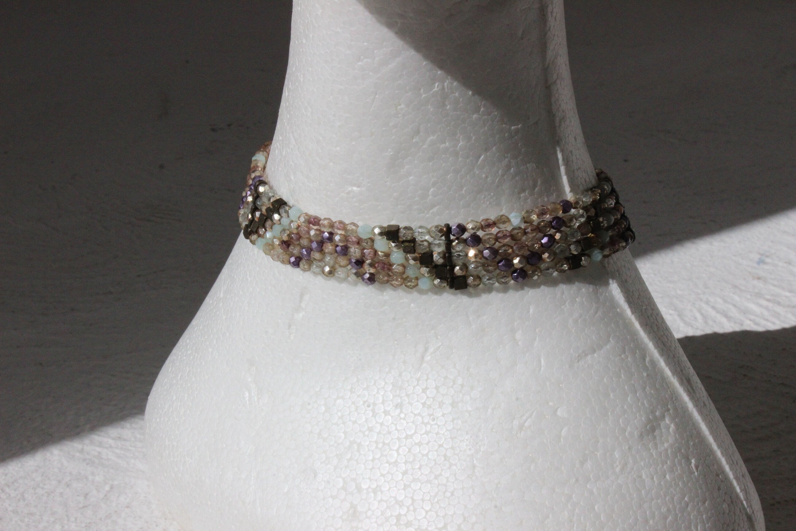 BALLETCORE 90s Pastel Beaded Choker Necklace