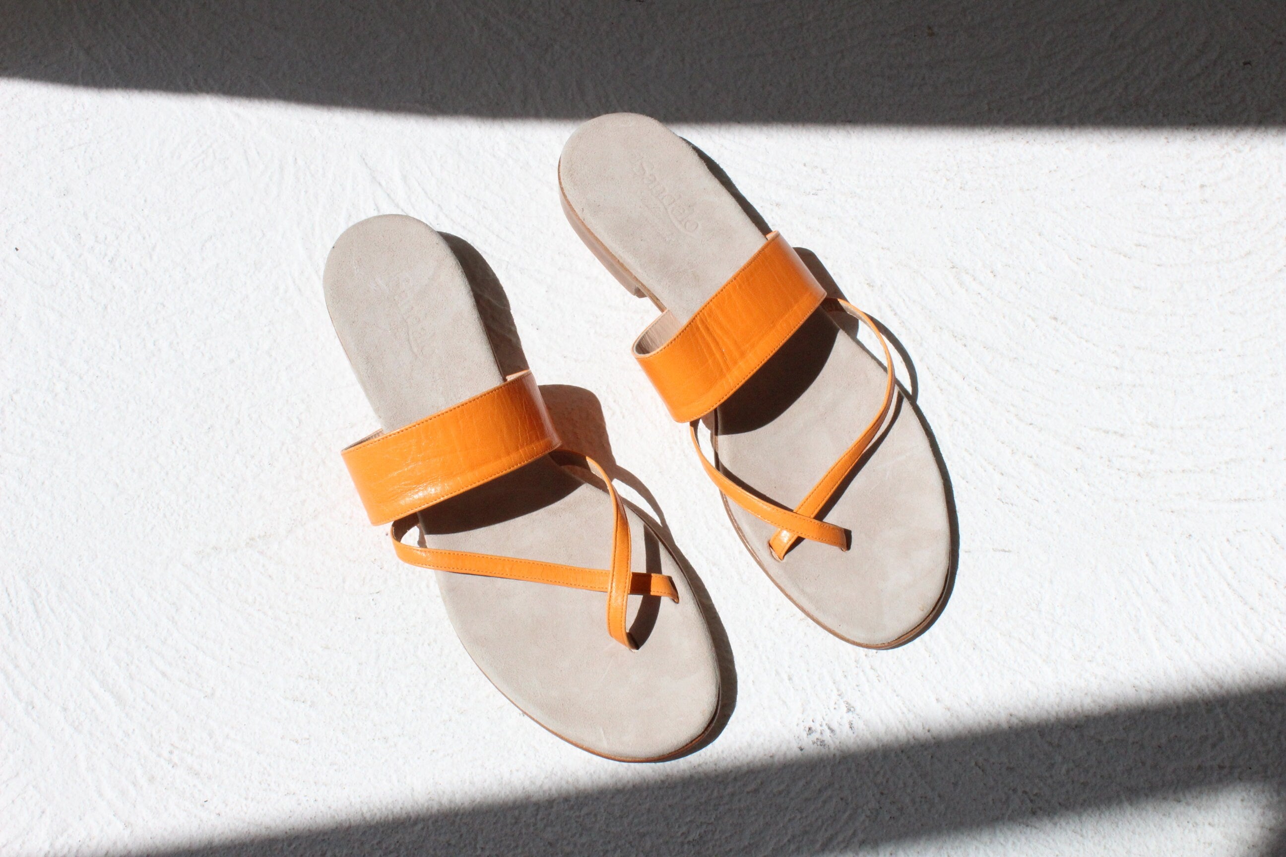 Il Sandalo Spanish Leather Orange Sandals ~ Euro 38