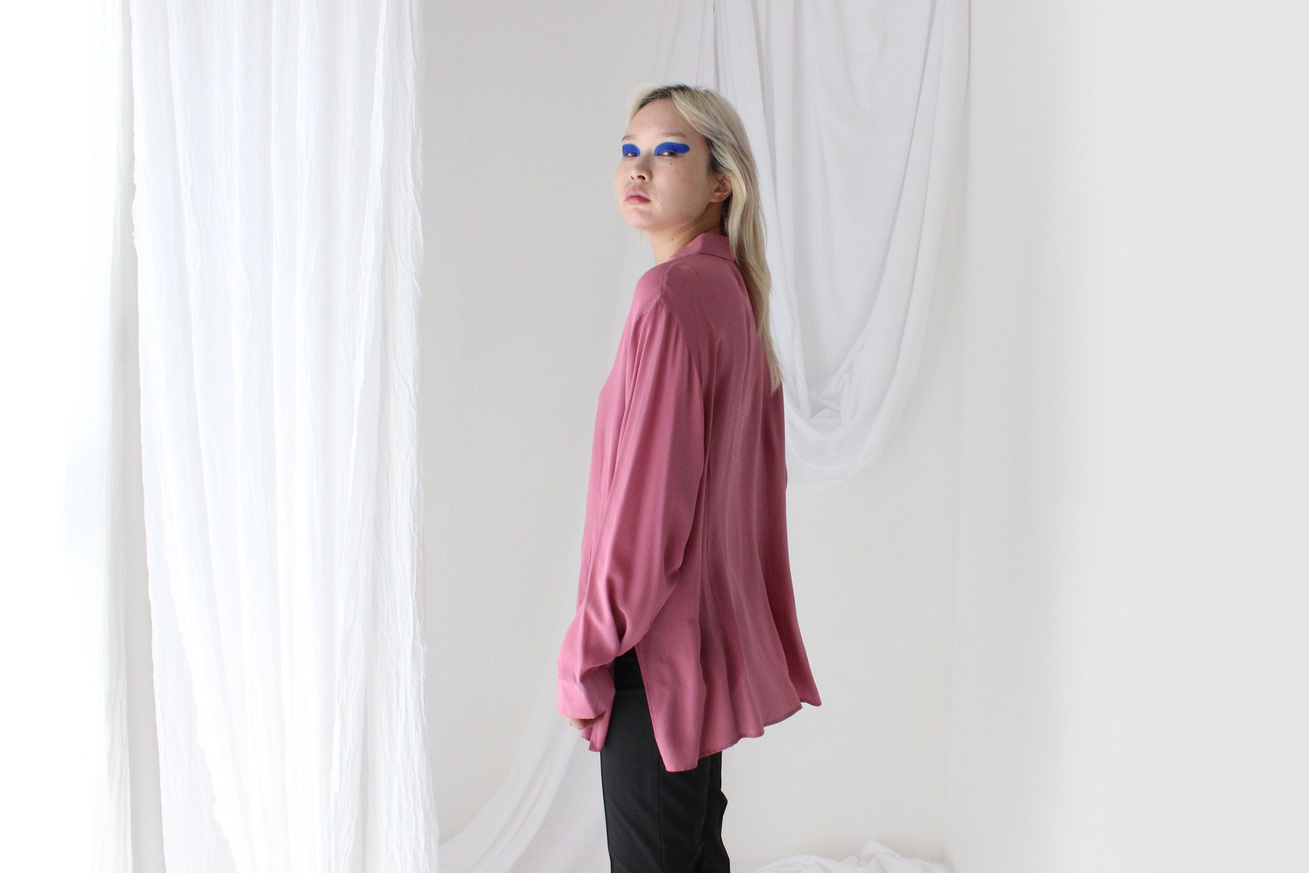 Luxury 80s Silk Crêpe De Chine Blouse