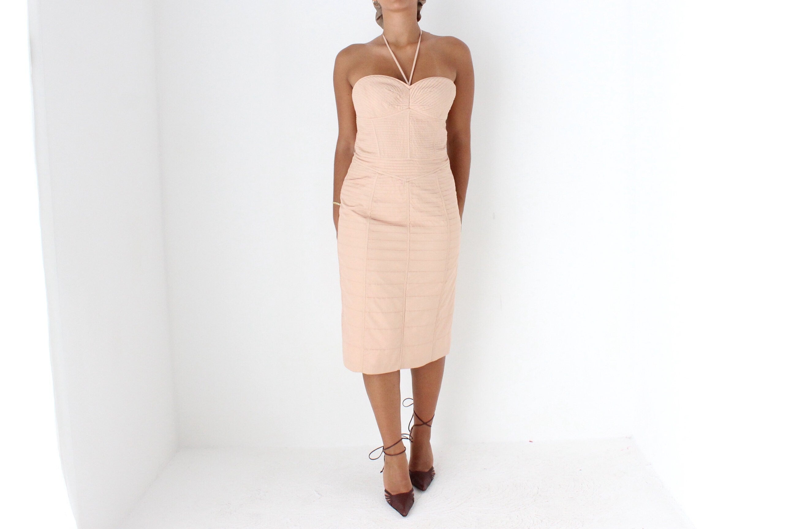 Y2K Marc Jacobs Silk & Wool Sculpted Corsetry Hourglass Cocktail Dress