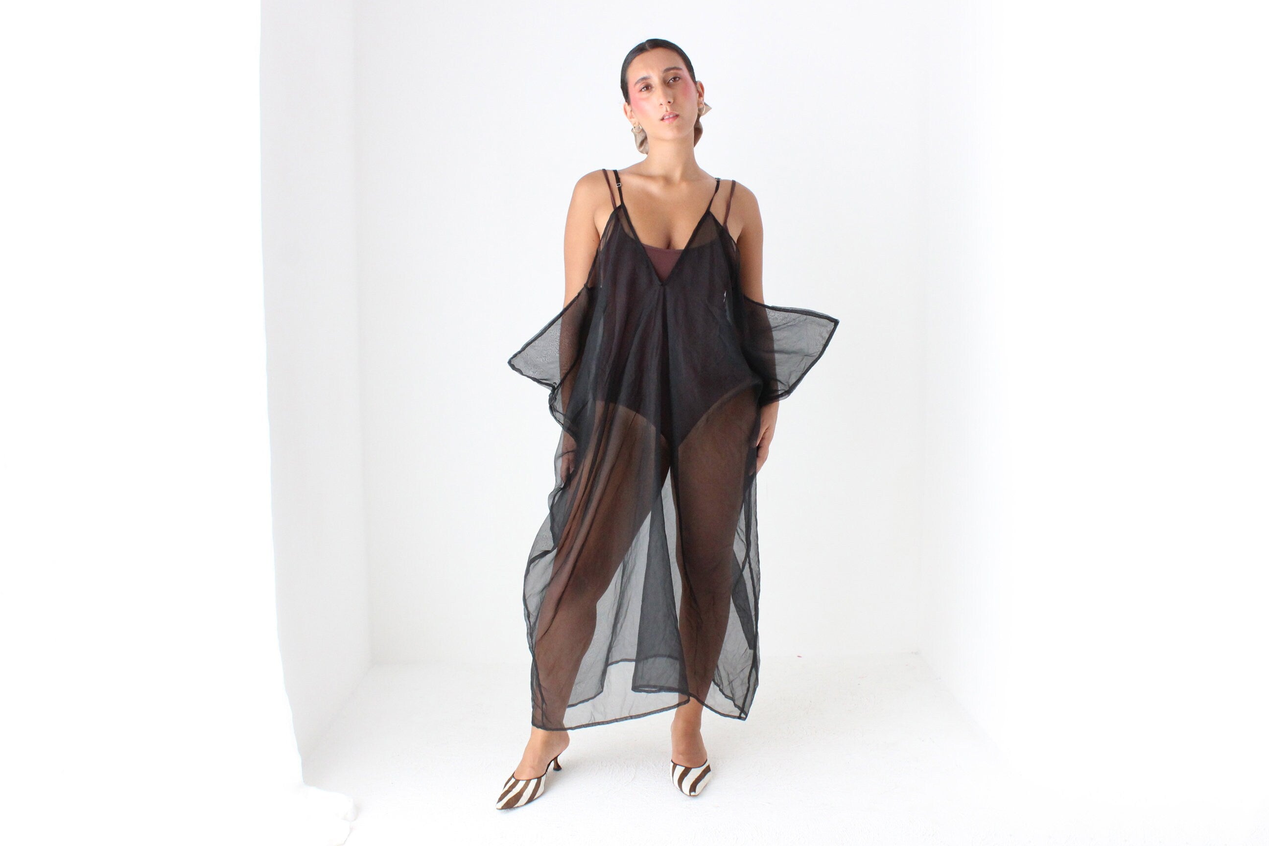 2000s Sculptural Origami SILK ORGANZA Dress by Gisela Ramirez