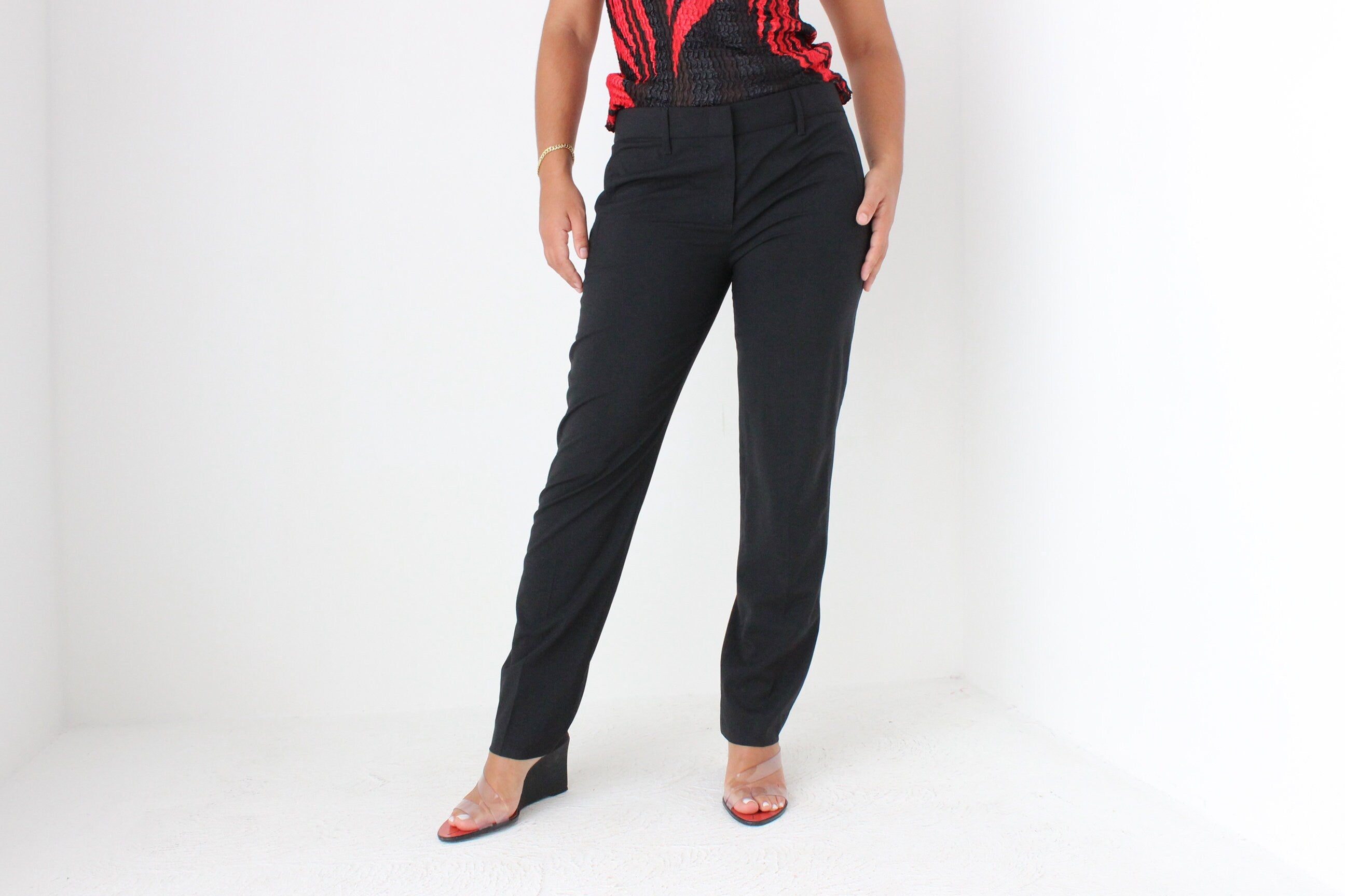 2000s PRADA Minimal Slim Leg Trousers