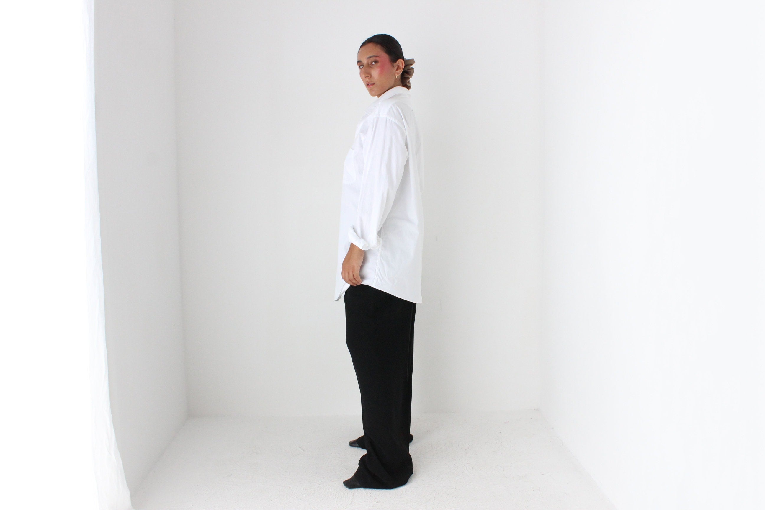 90s Pure Supima Cotton Crisp White Button Up
