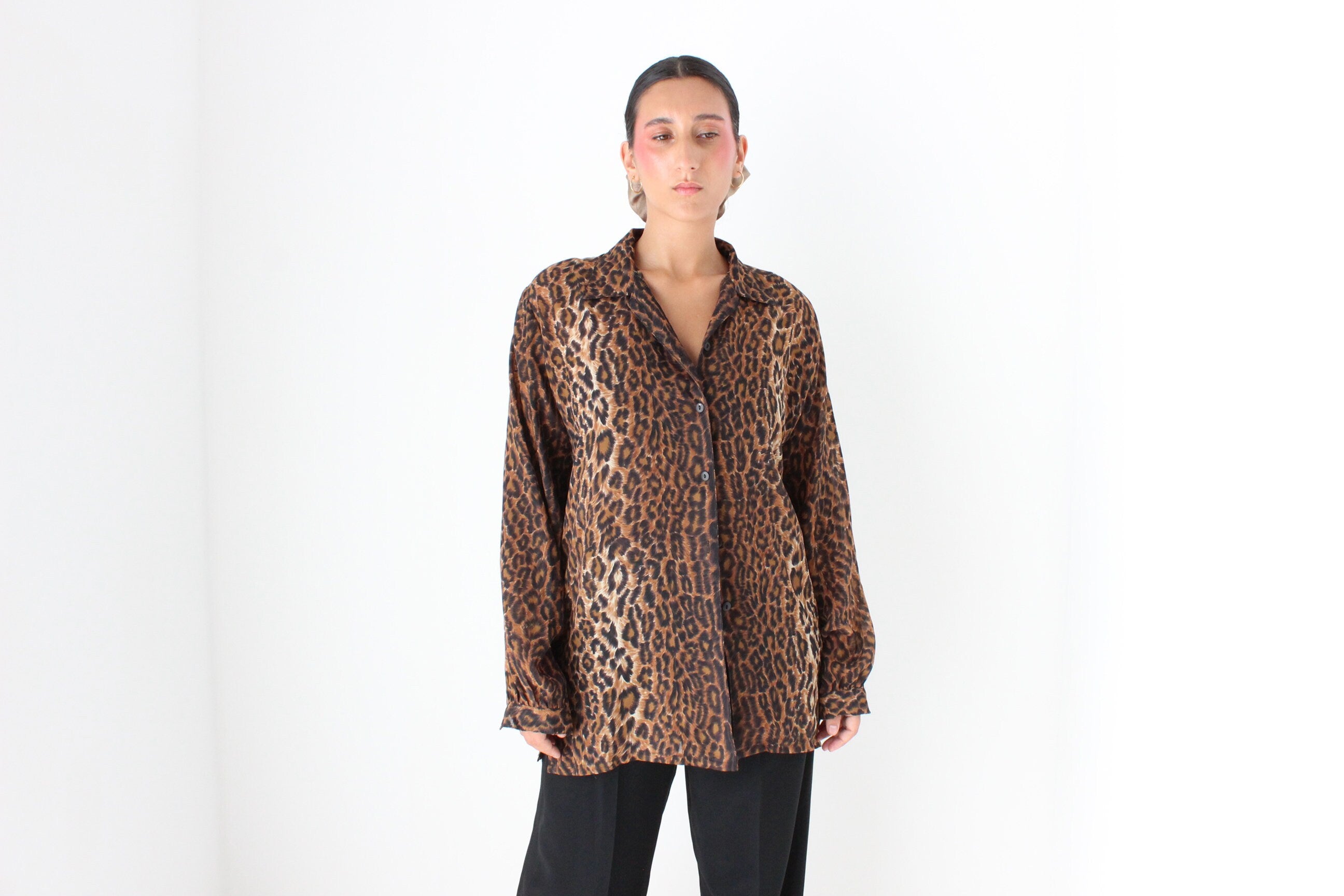 80s Classic Leopard Print Shirt