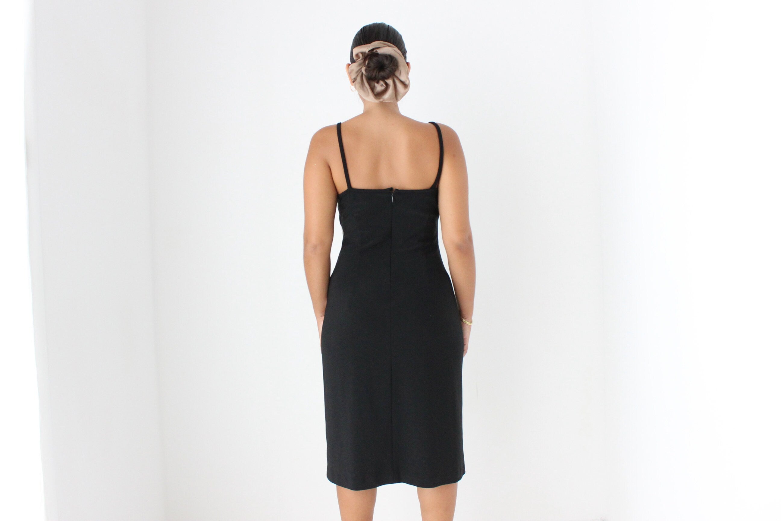 80s Bold Monochrome Bodycon Dress