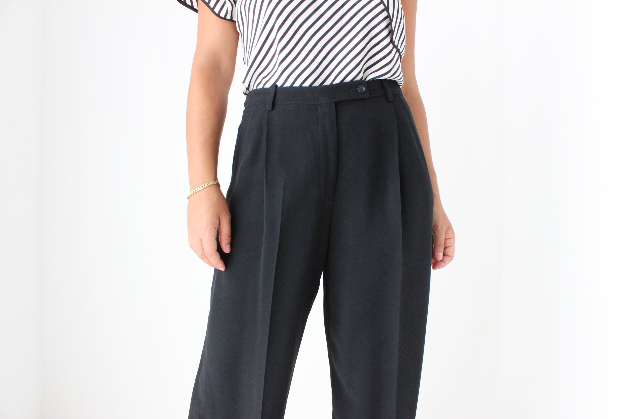 80s Sonia Rykiel Perfectly Tailored Wide Leg Trousers