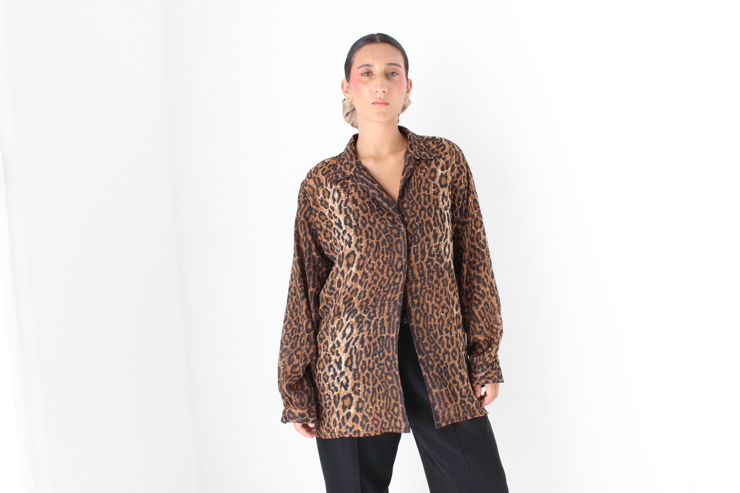 80s Classic Leopard Print Shirt