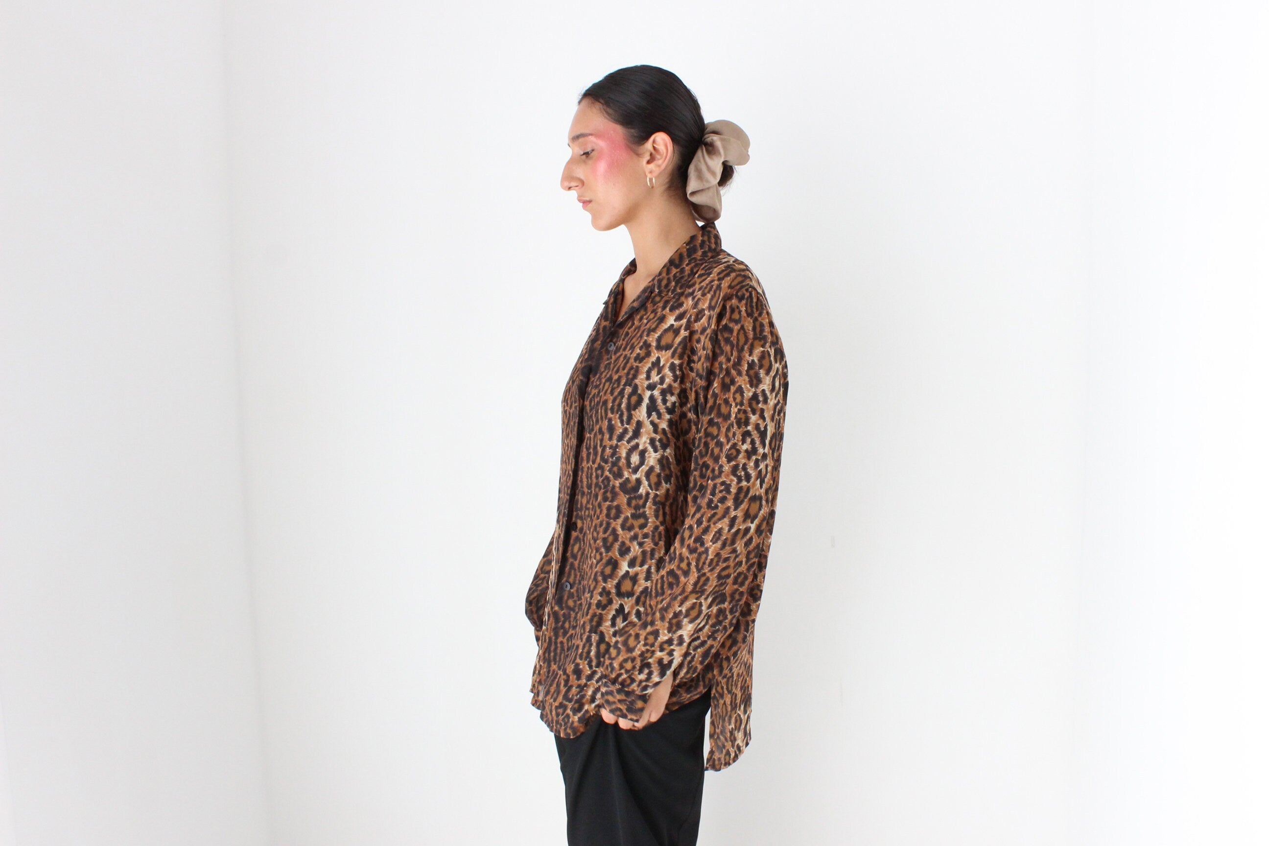 80s Classic Leopard Print Shirt