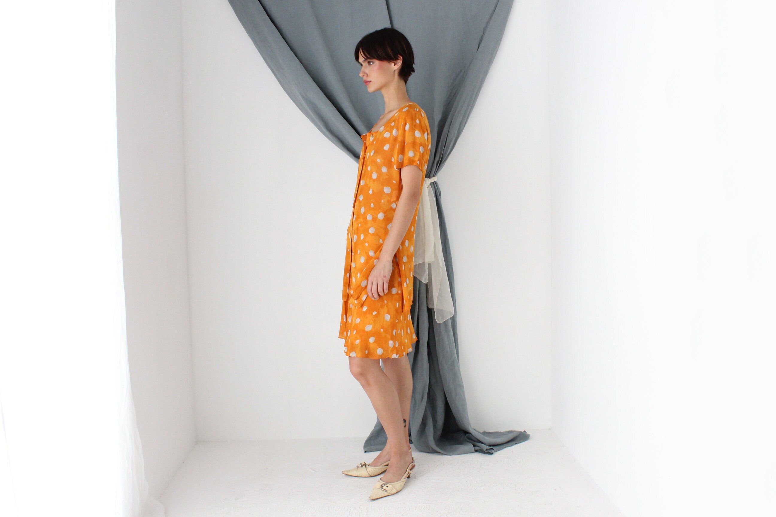MADE IN ITALY 80s Polka Dot Skirt & Top Matching Set