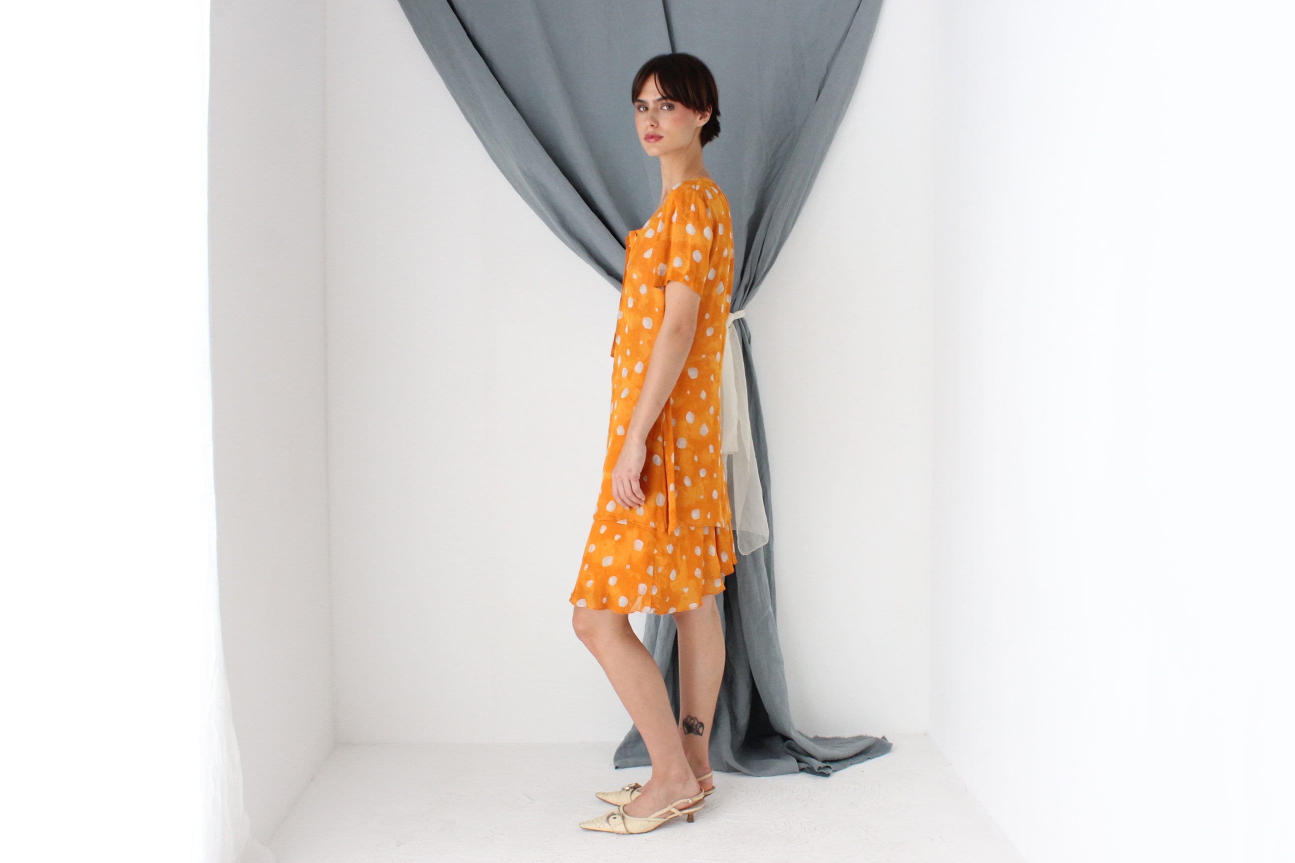 MADE IN ITALY 80s Polka Dot Skirt & Top Matching Set
