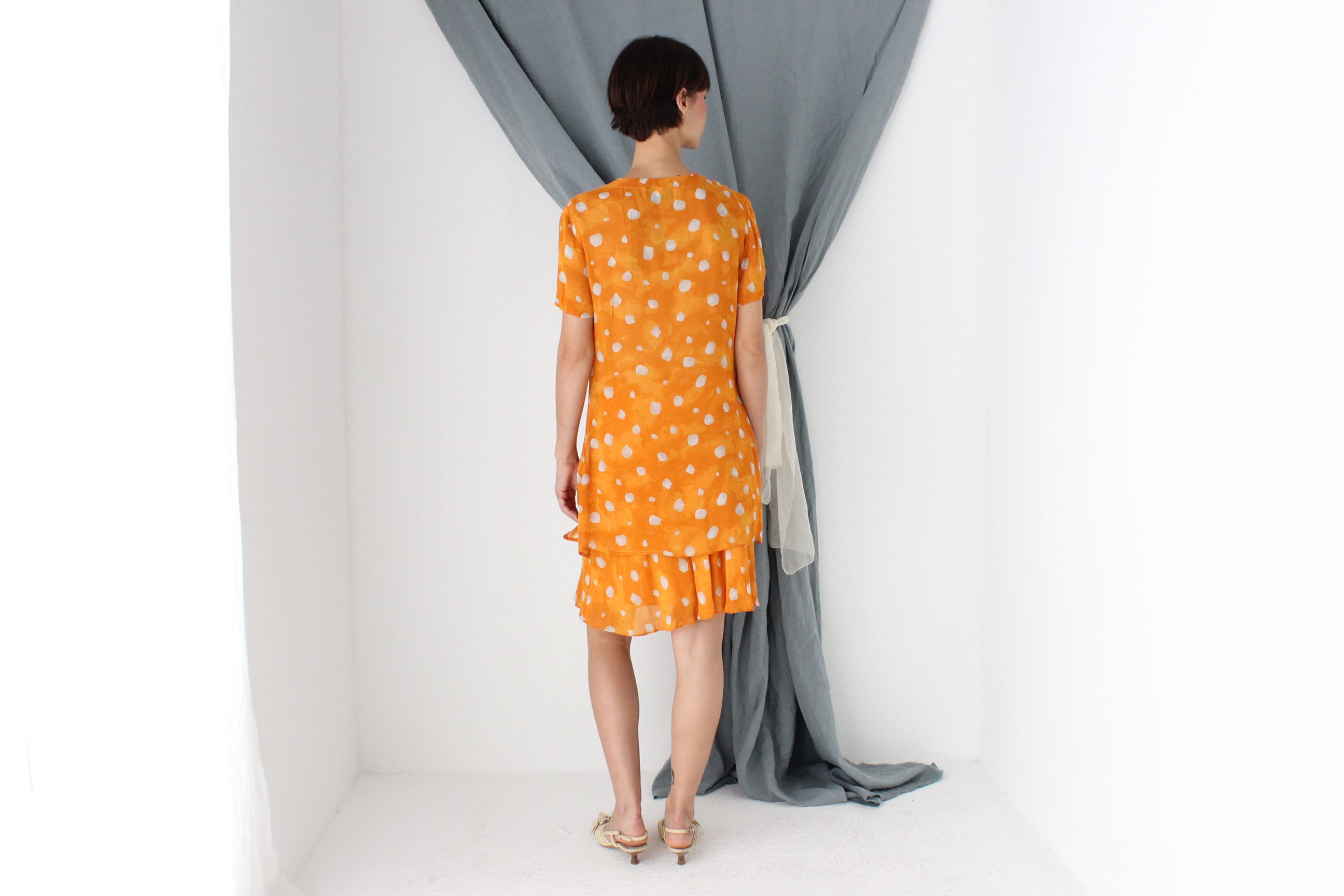 MADE IN ITALY 80s Polka Dot Skirt & Top Matching Set
