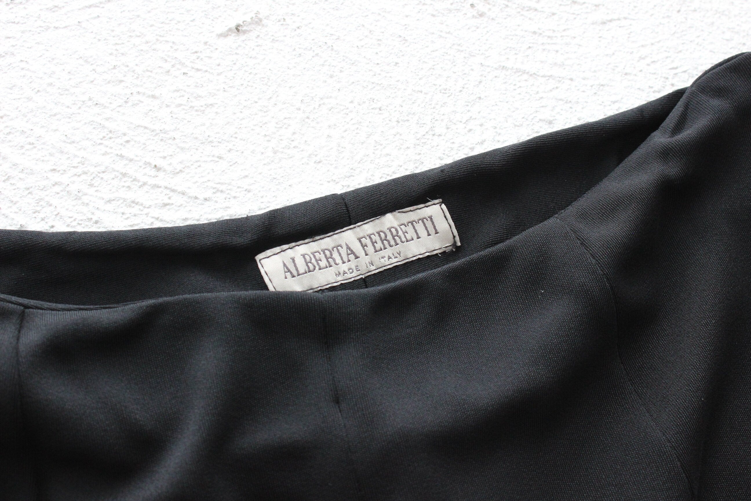 MADE IN ITALY 90s Alberta Ferretti High Waist Flares w/ Beading