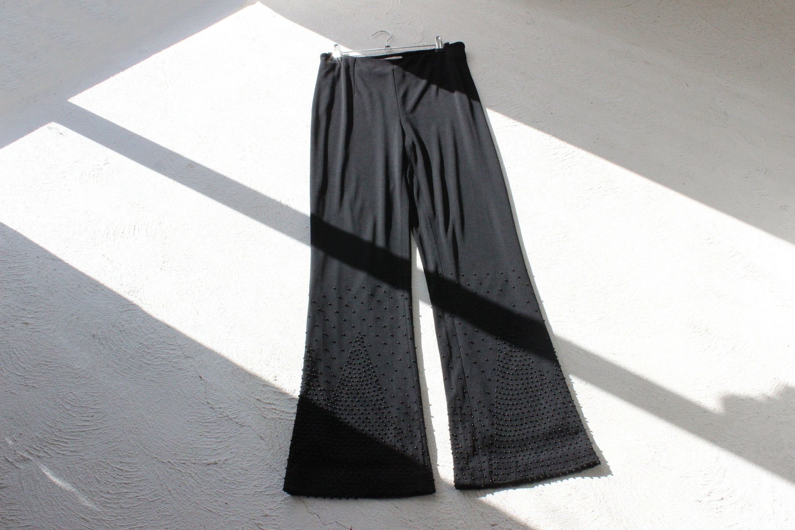 MADE IN ITALY 90s Alberta Ferretti High Waist Flares w/ Beading