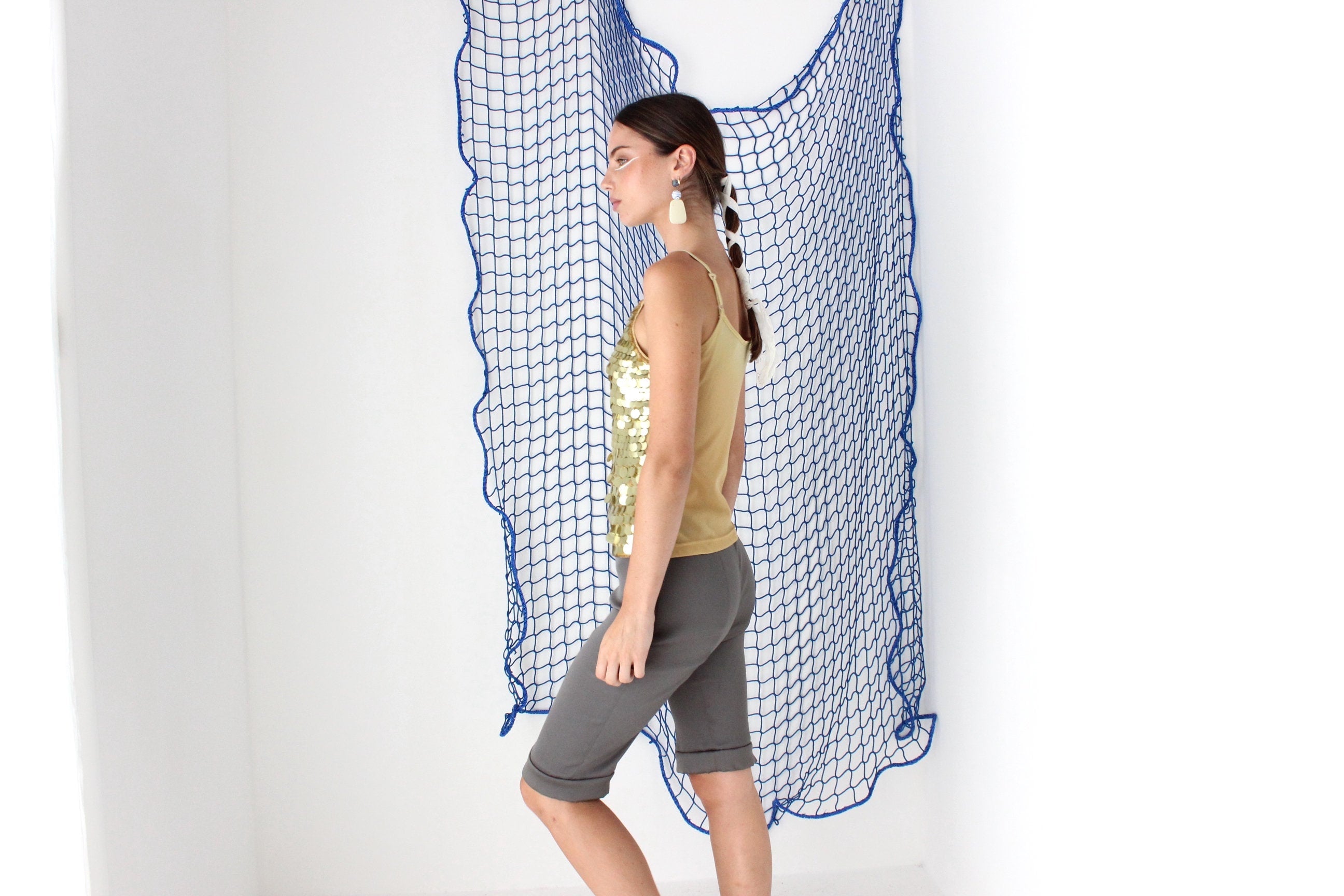 FOUND IN GREECE 90s Hand Painted Abstract Earrings