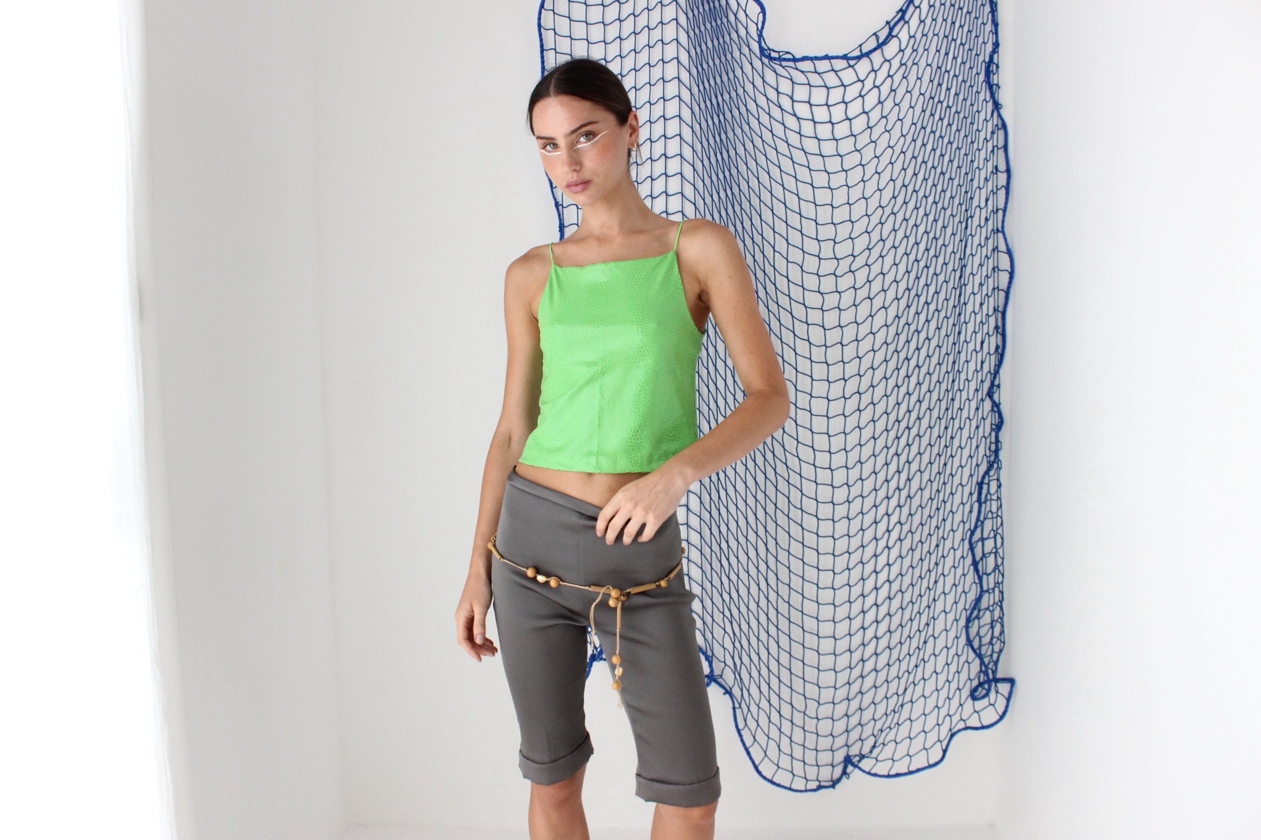 FOUND IN GREECE Y2K Deadstock Python Look Top