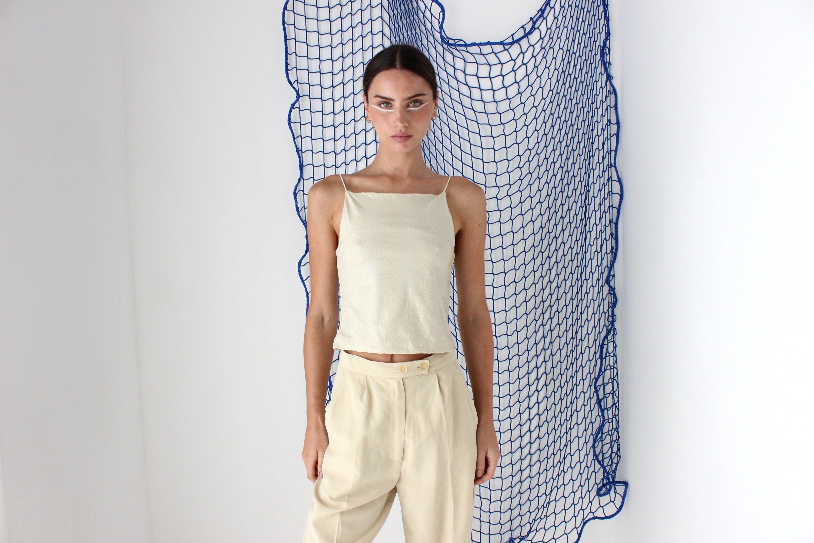 FOUND IN GREECE Y2K Deadstock Python Look Top