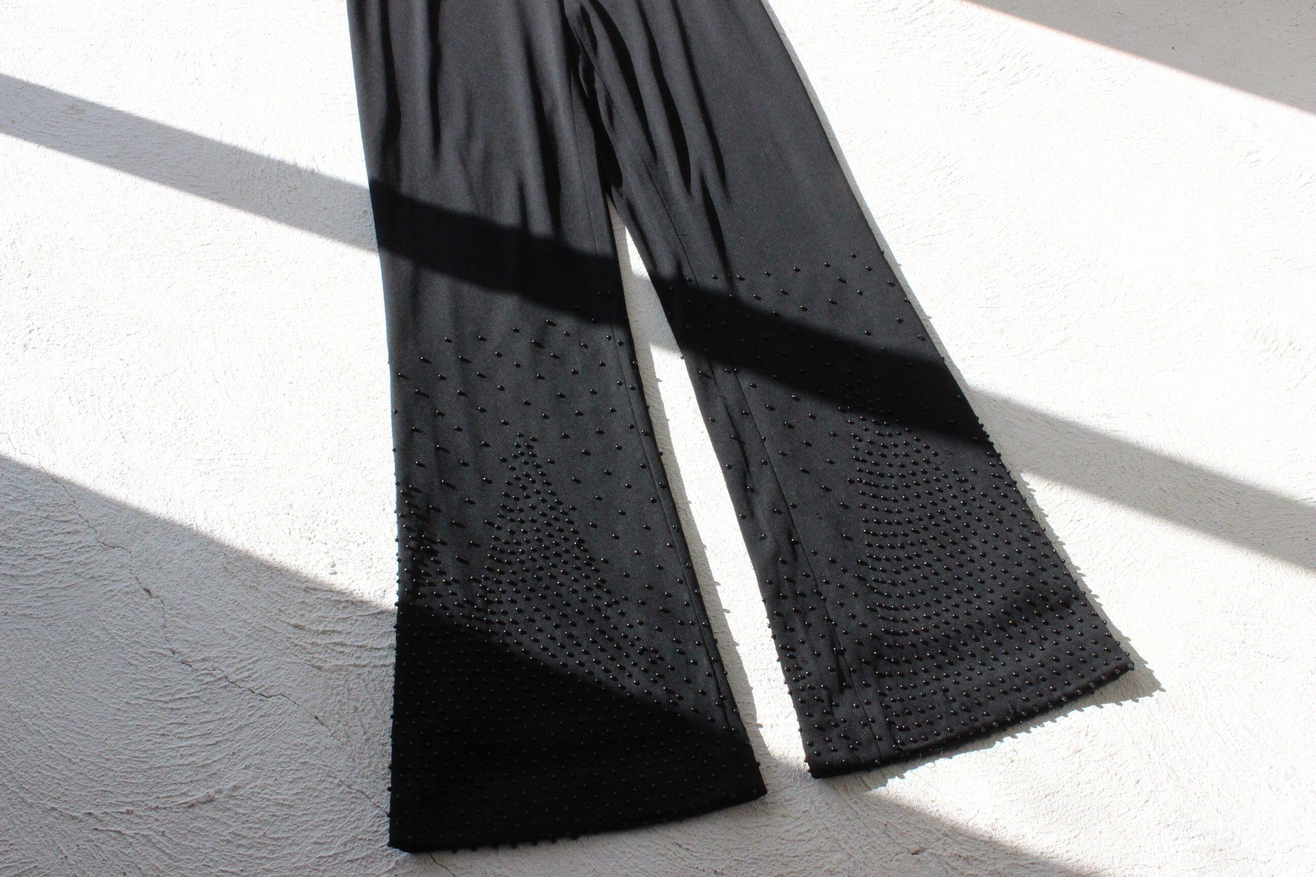 MADE IN ITALY 90s Alberta Ferretti High Waist Flares w/ Beading