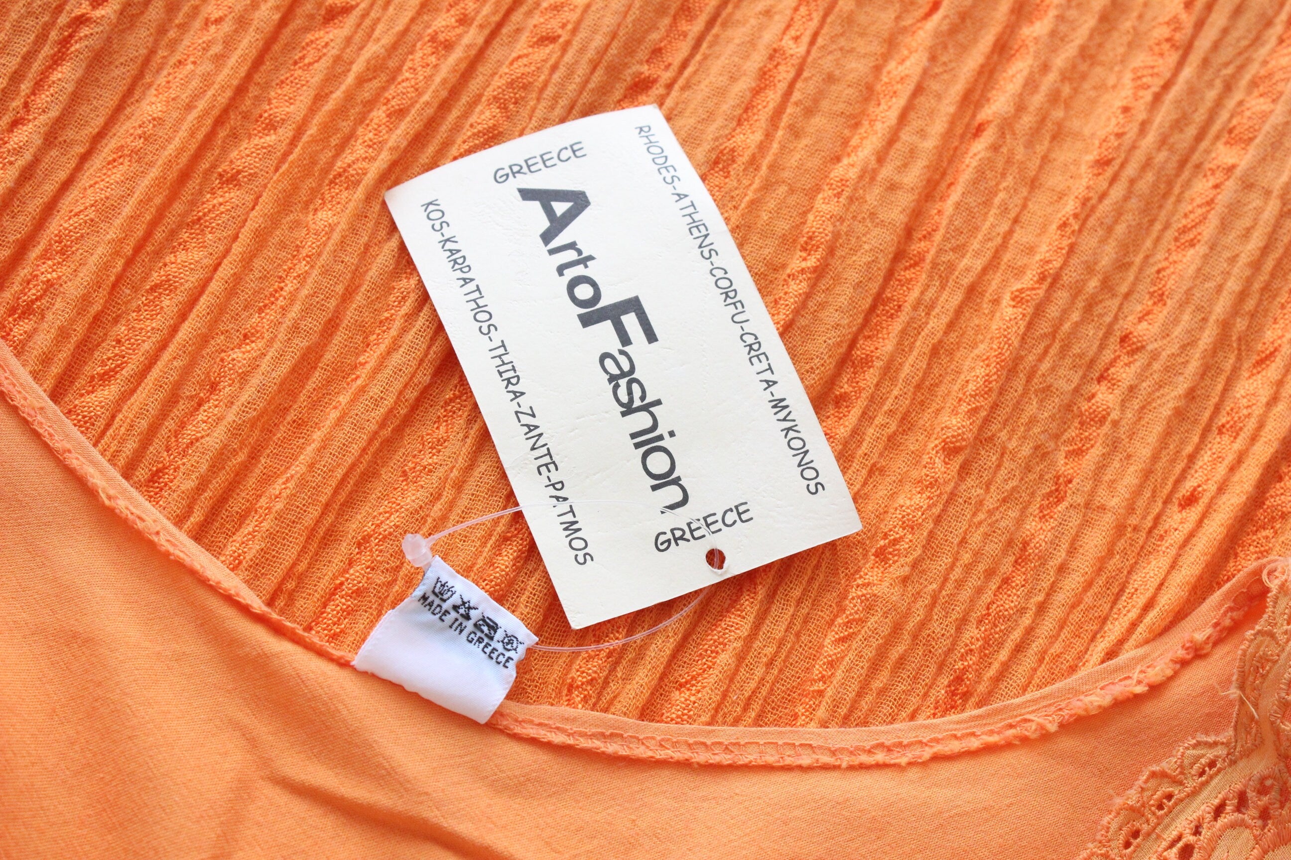 MADE IN GREECE 90s Cotton Gauze Relaxed Grecian Smock