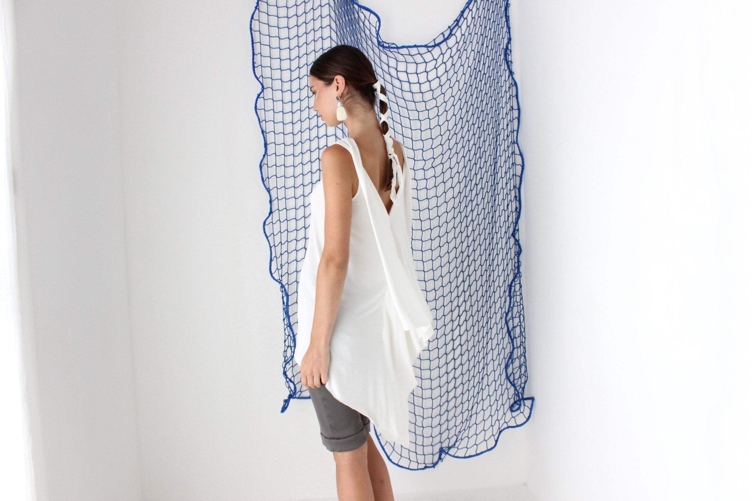 FOUND IN GREECE 90s Hand Painted Abstract Earrings