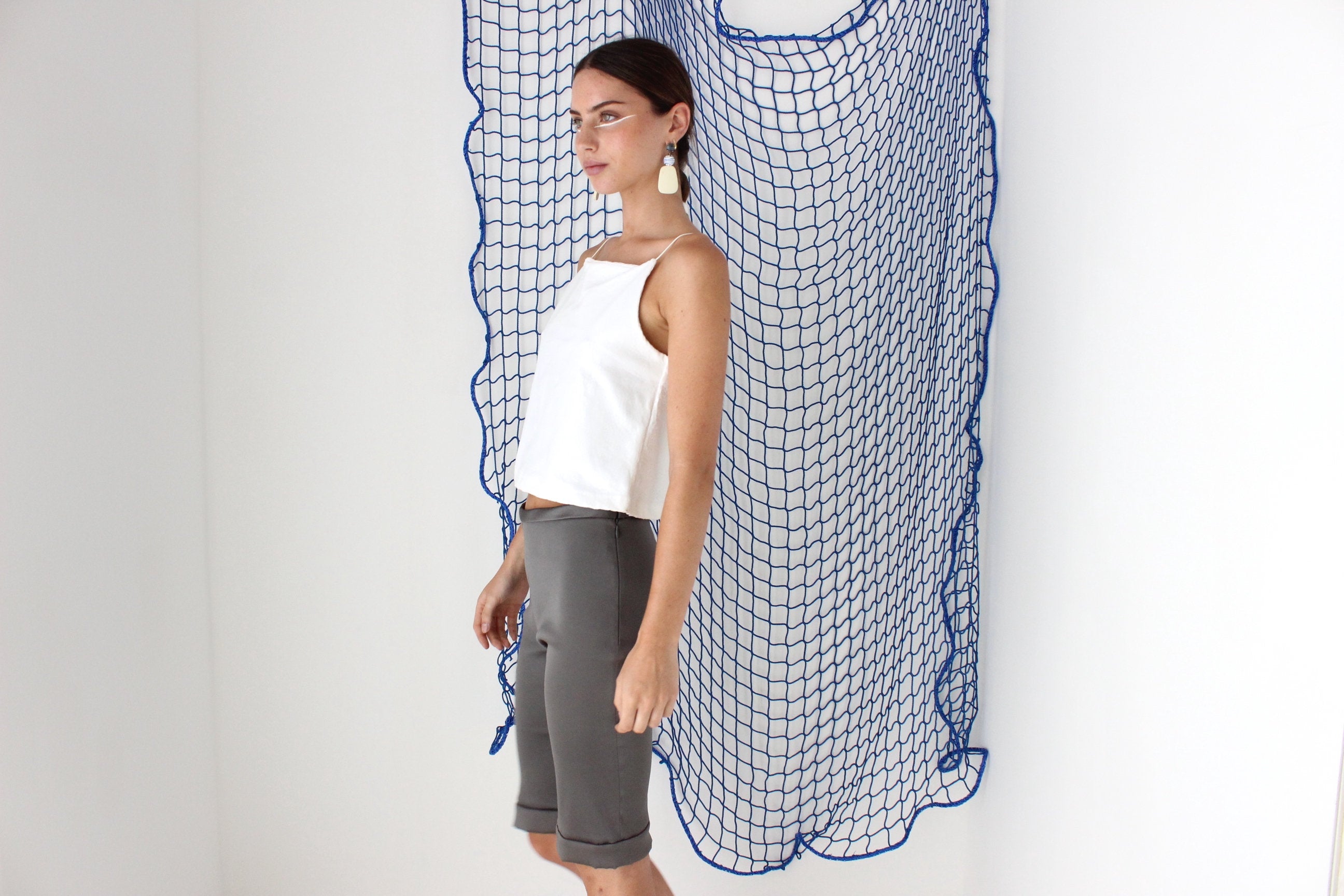 FOUND IN GREECE 90s Hand Painted Abstract Earrings