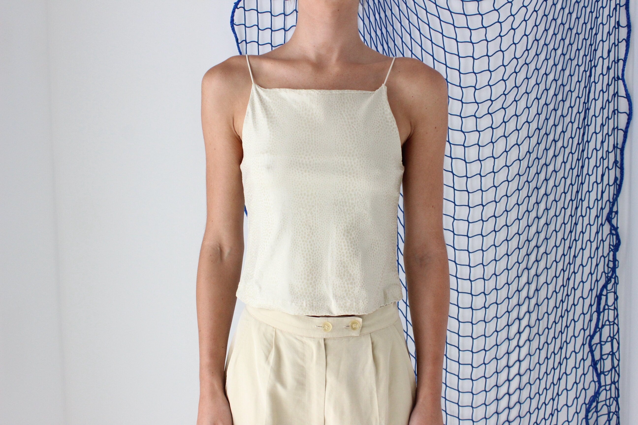 FOUND IN GREECE Y2K Deadstock Python Look Top