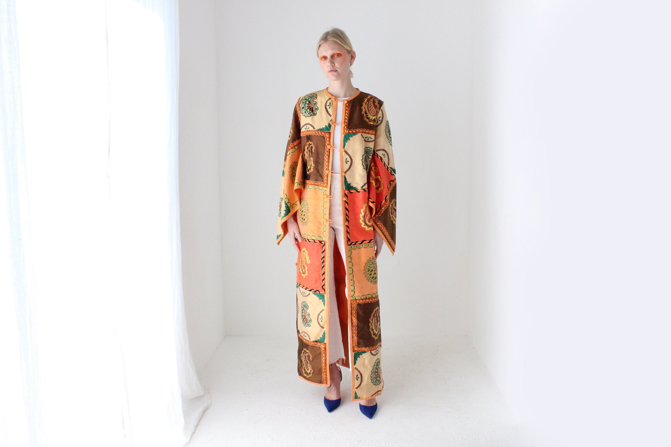 70s Historic Hand Loomed Silk Patchwork Kimono Jacket