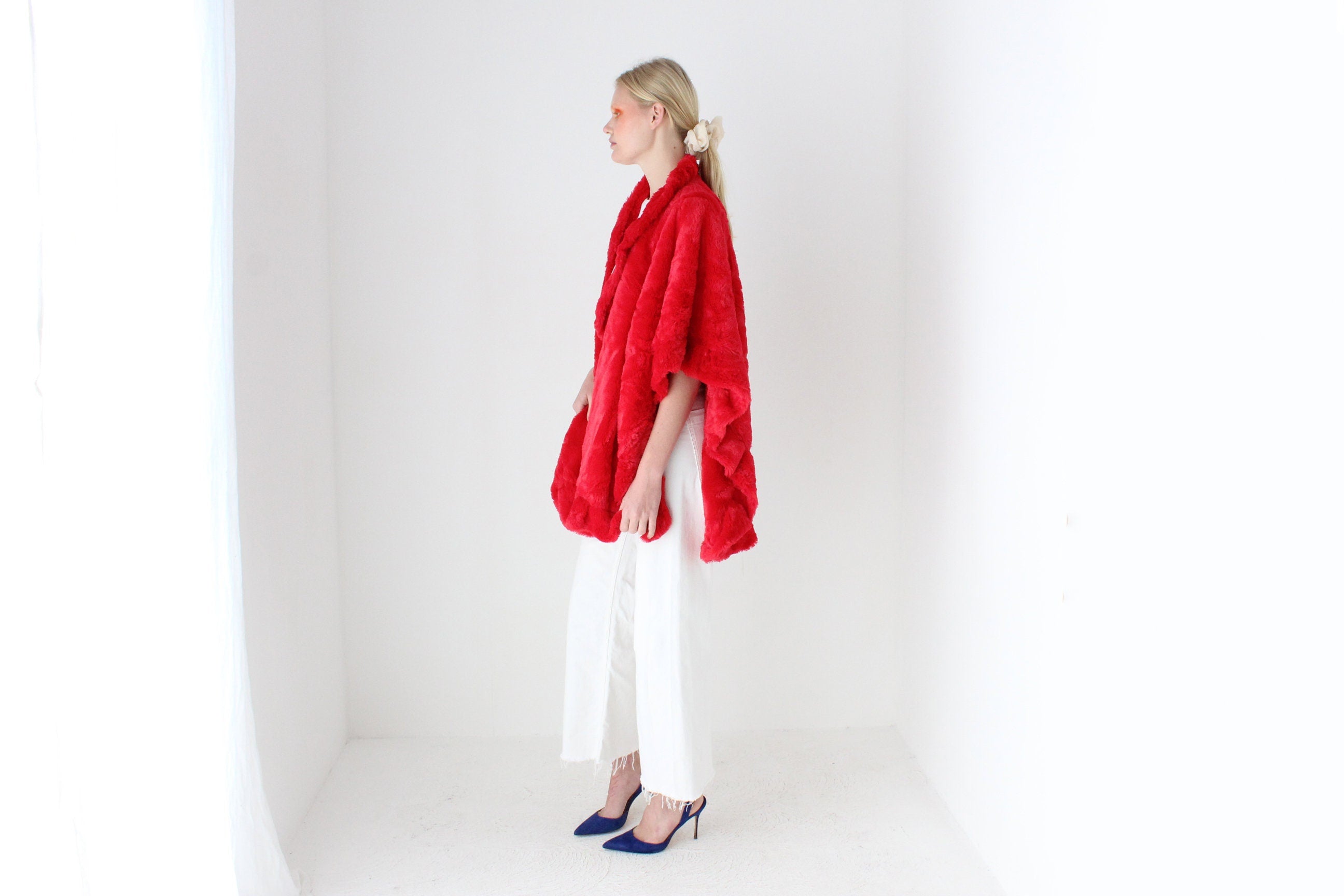 2000s Deadstock Super Soft / Plush Dramatic Shawl Wrap