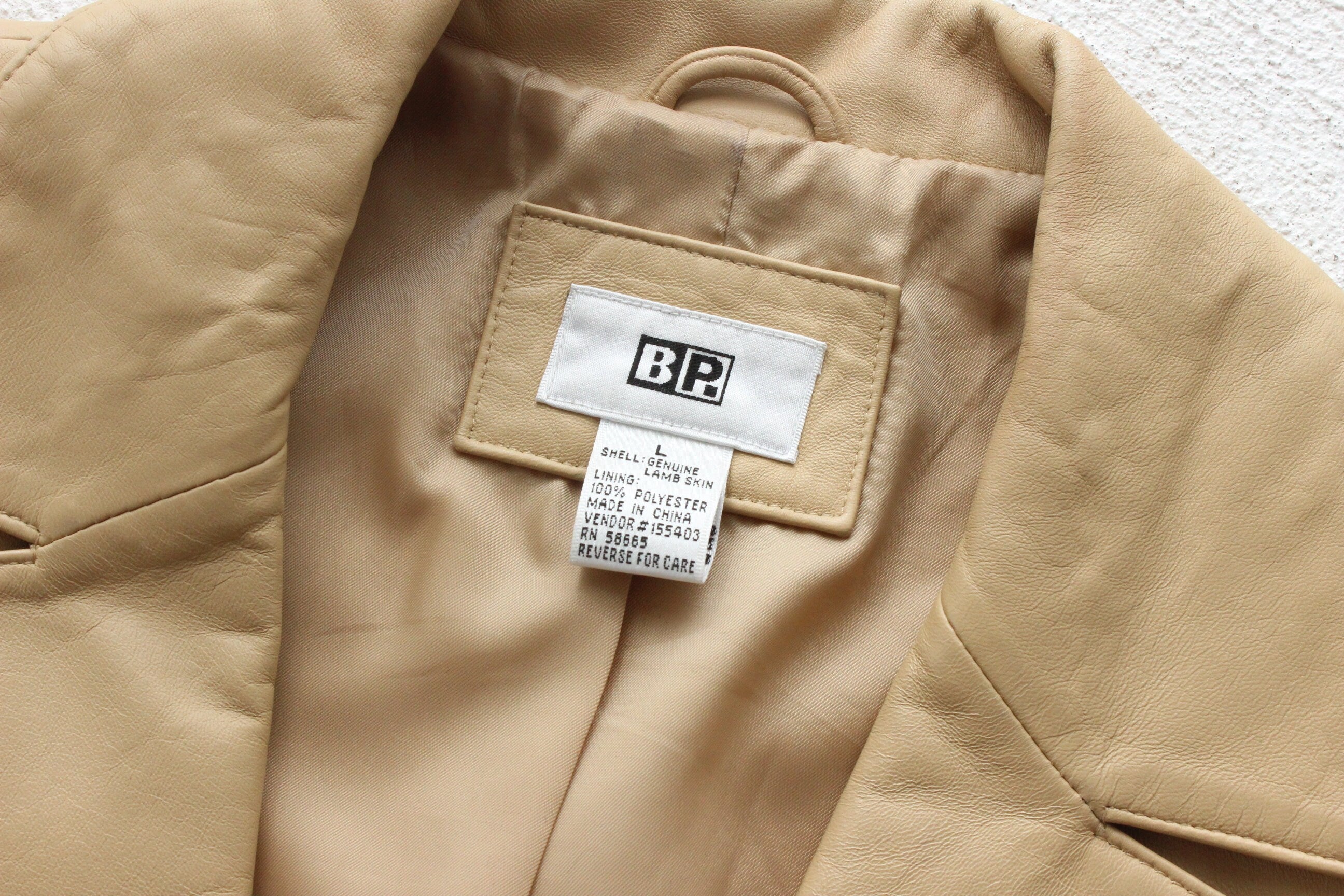 Minimal 90s LAMBSKIN Leather Buttery Soft Neutral Coat