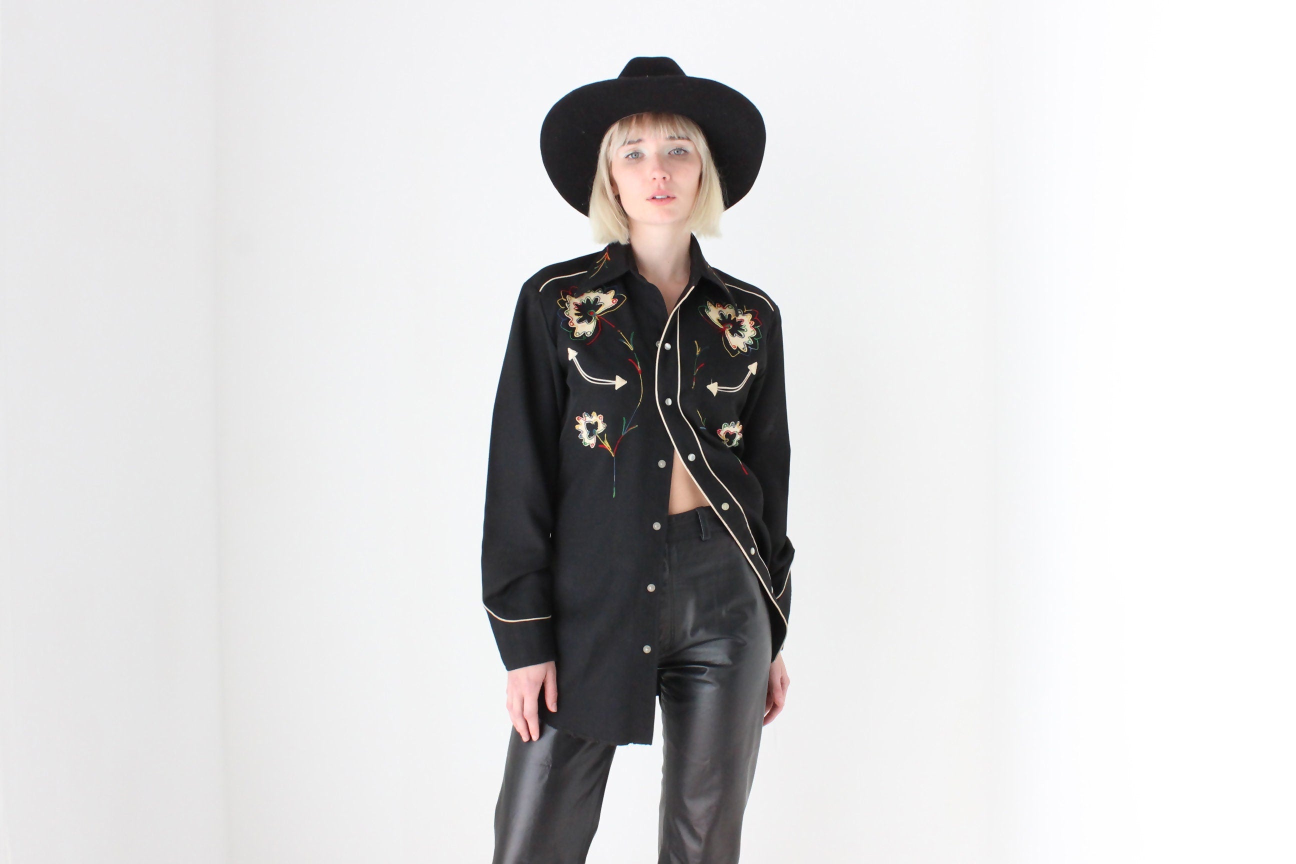 1970s Californian Ranchwear Costume Shirt by H Bar C