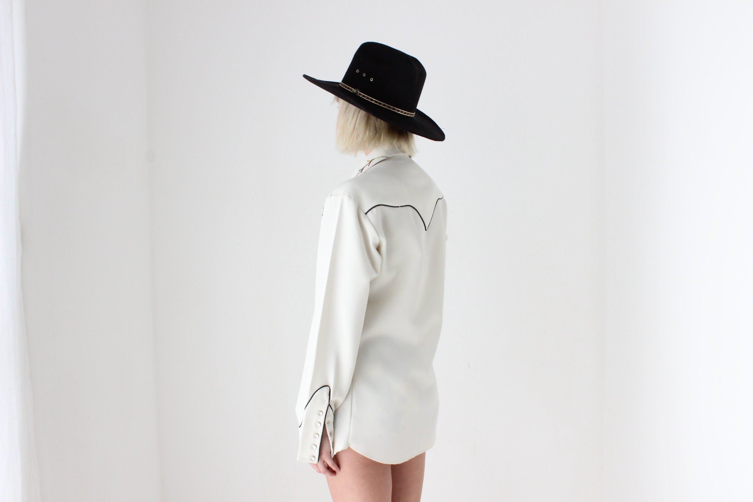 1970s Californian Ranchwear H Bar C Embroidered Costume Shirt