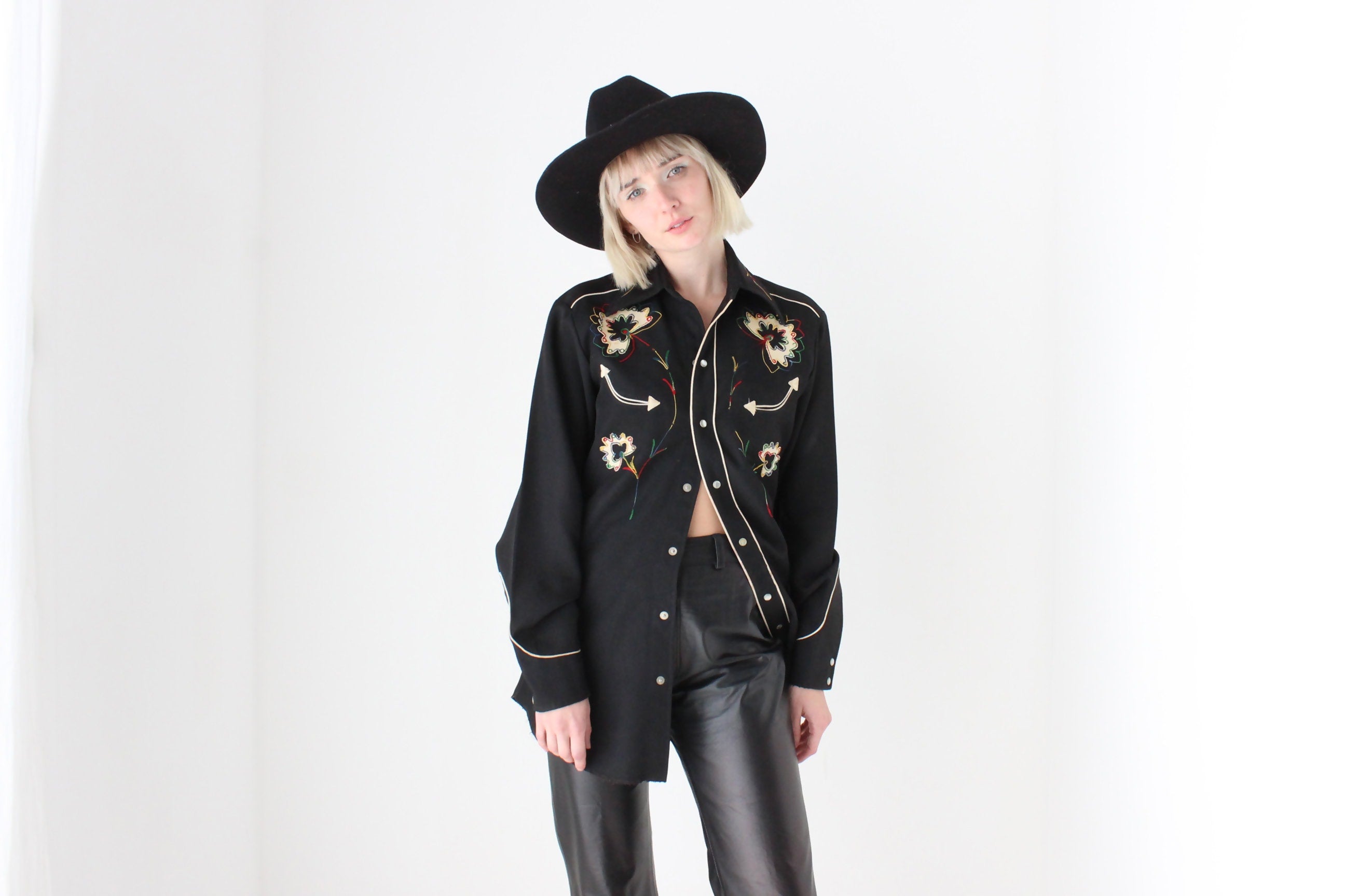 1970s Californian Ranchwear Costume Shirt by H Bar C