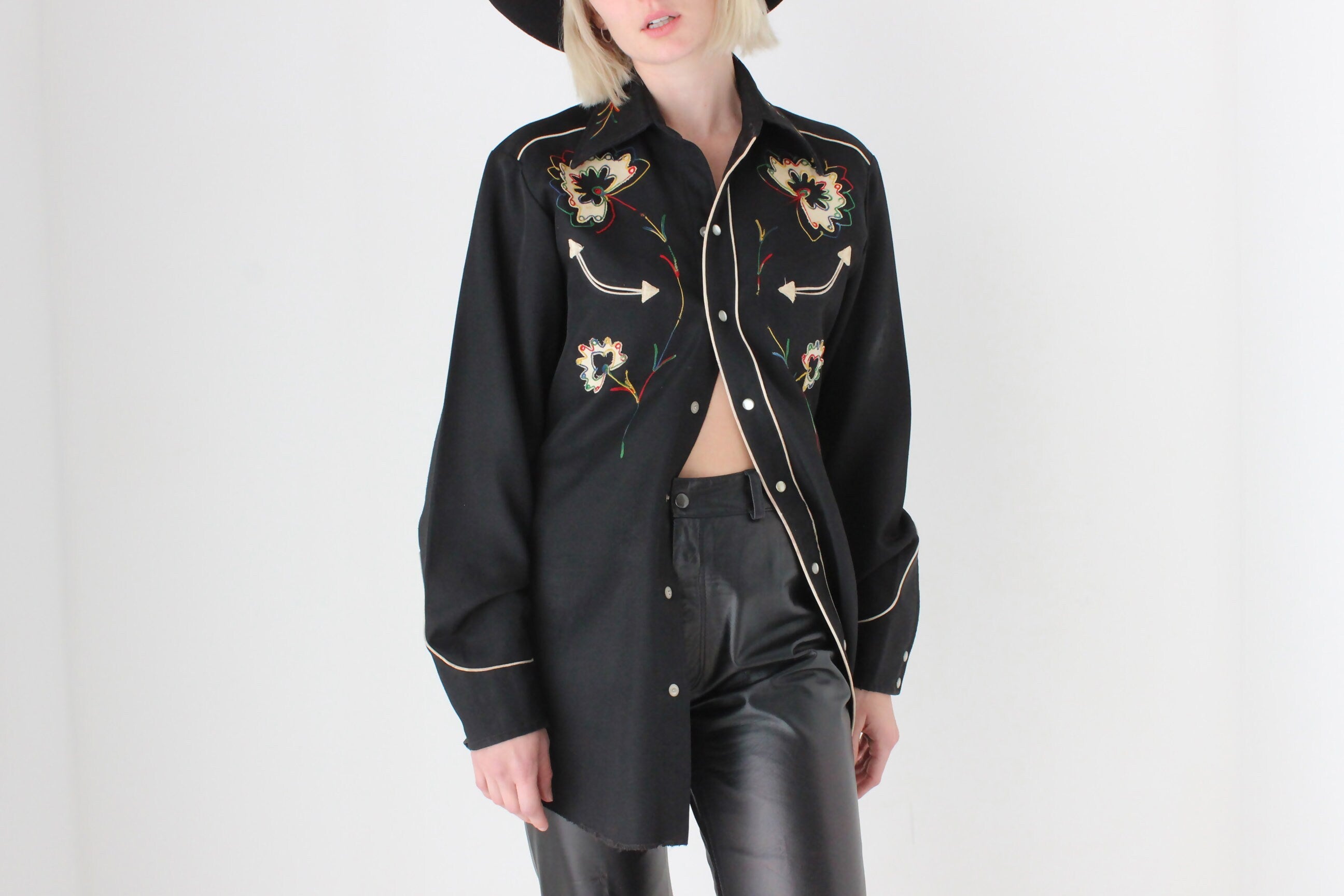 1970s Californian Ranchwear Costume Shirt by H Bar C