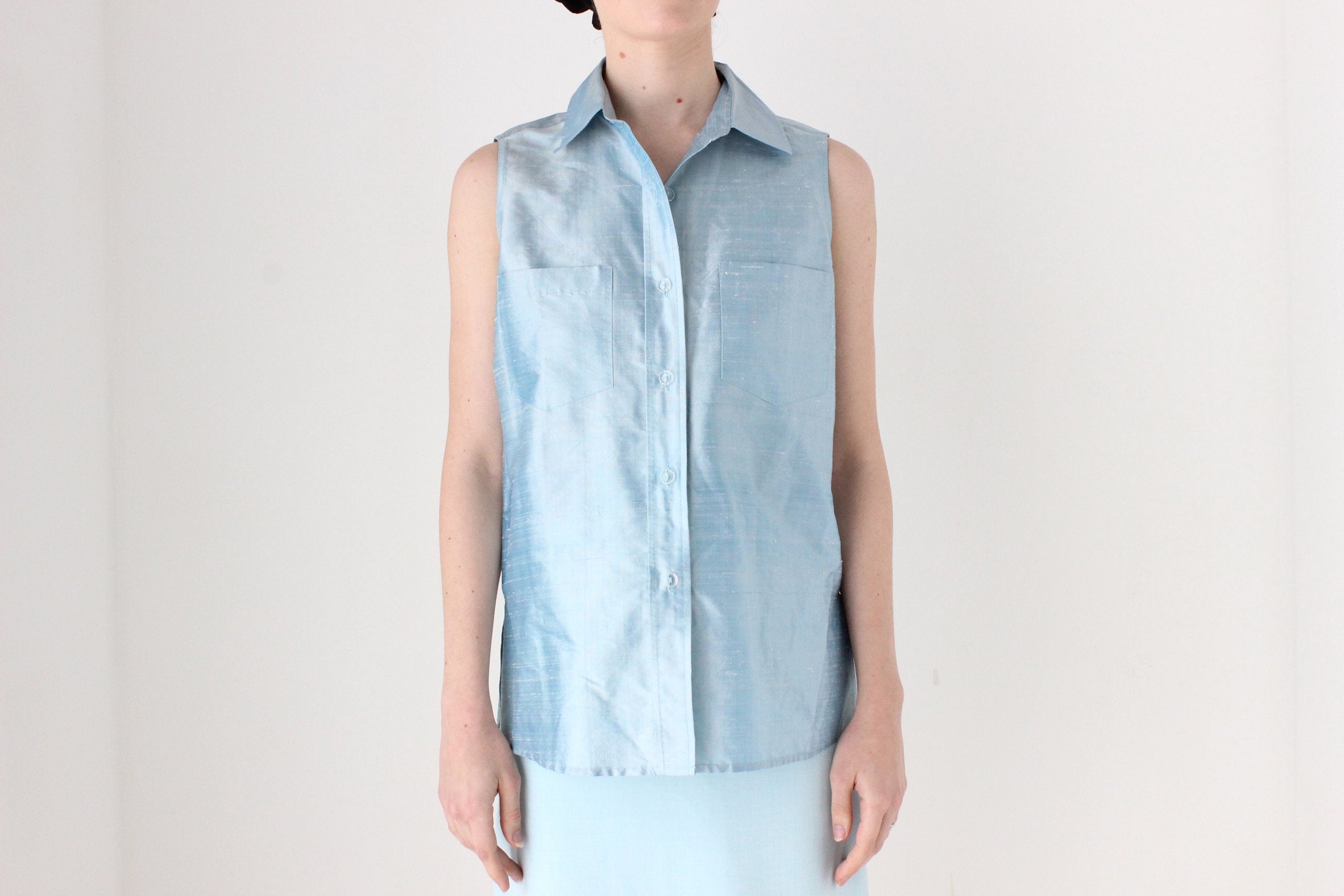 BALLETCORE 80s Designer Raw Silk Two Piece Top & Jacket Set