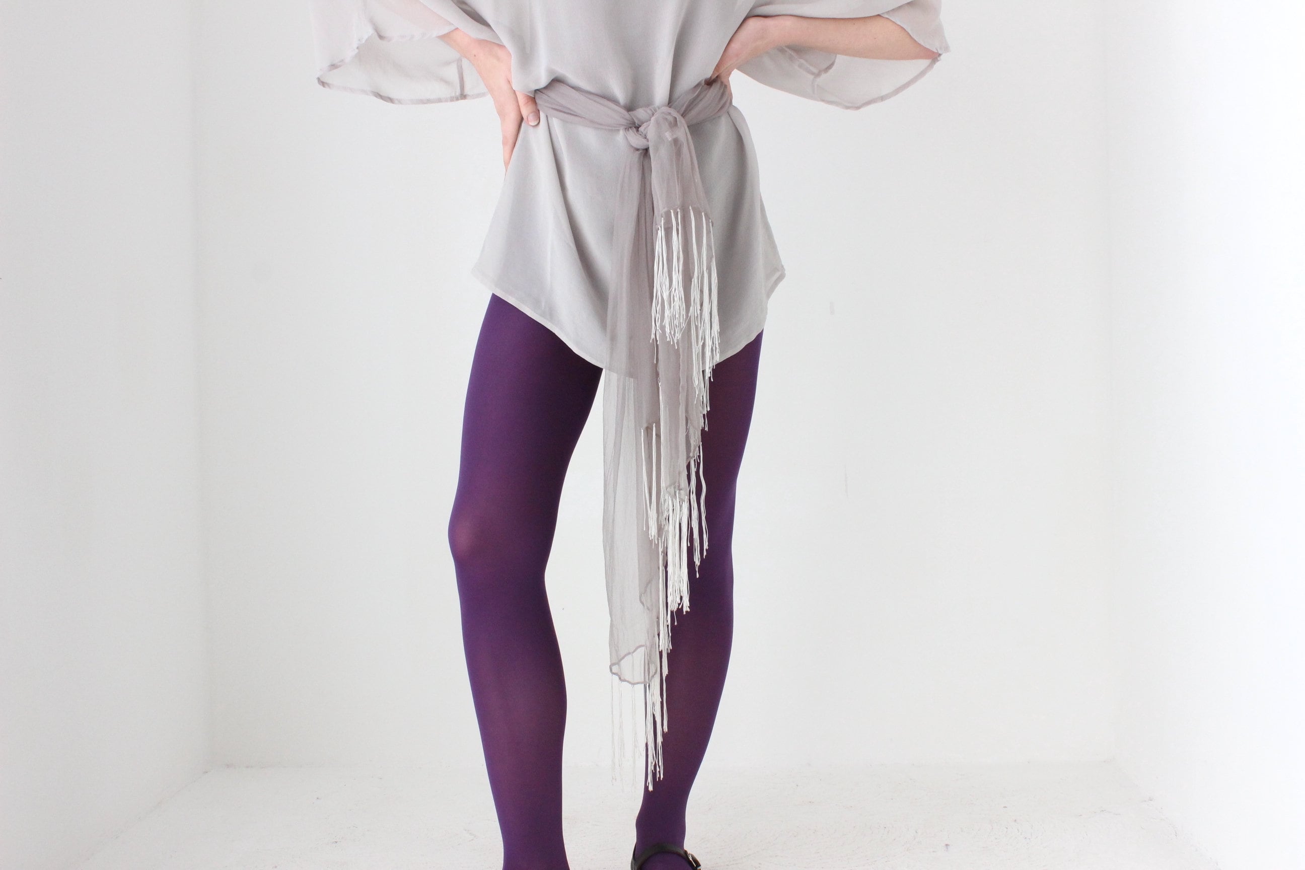 BALLETCORE 80s PURE SILK Georgette Sash Tie Accessory