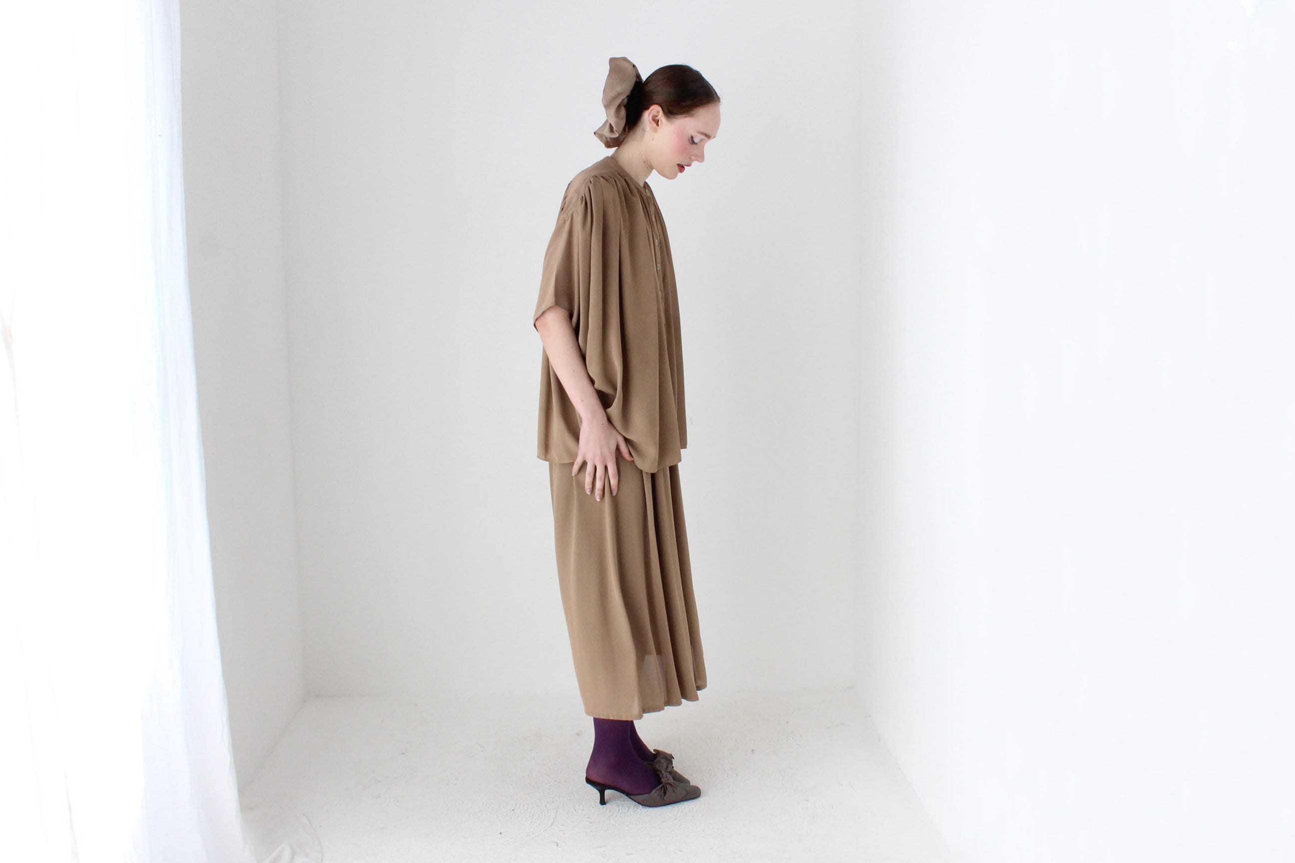 BALLETCORE 80s Voluminous Gathered Two Piece Skirt & Top Set