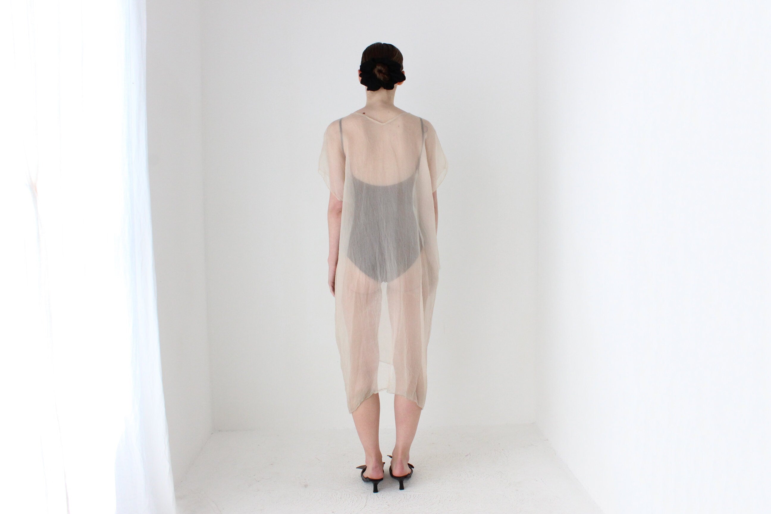 BALLETCORE Sheer SILK ORGANZA Etherial Kaftan Dress